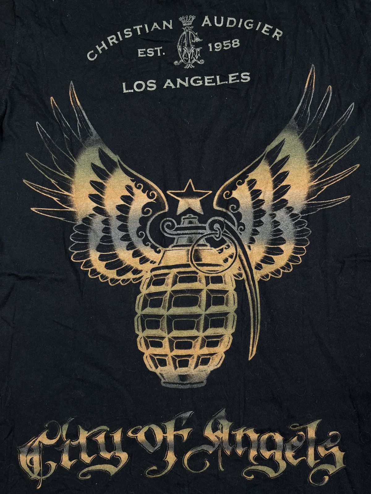 Ed Hardy Vintage Y2K Christian Audigier big logo tee streetwear S Size S / US 4 / IT 40 - 9 Thumbnail
