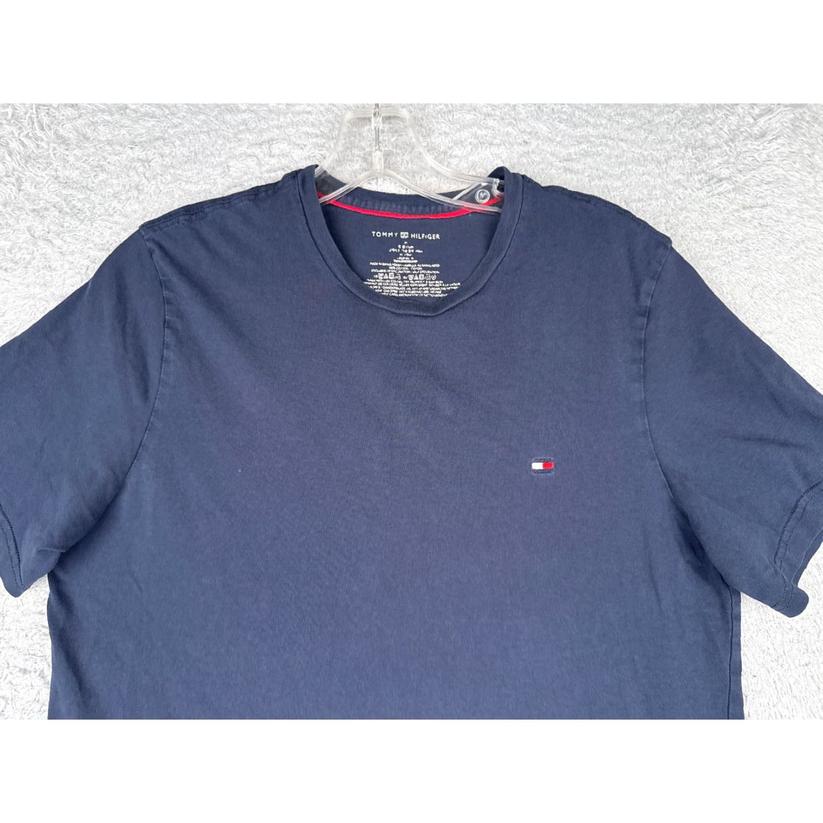 Tommy Hilfiger VINTAGE Tommy Hilfiger Shirt Men Adult Medium Blue Short Sleeve Crew Neck 100% Cotton Logo Embroidered Mens Shirt Size US M / EU 48-50 / 2 - 4 Thumbnail