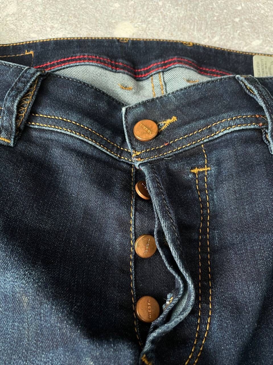 Diesel × Diesel Black Gold × Vintage Vintage Diesel SLEENKER Denim Pants Big Logo Y2K Ultra Rare Size US 30 / EU 46 - 7 Thumbnail