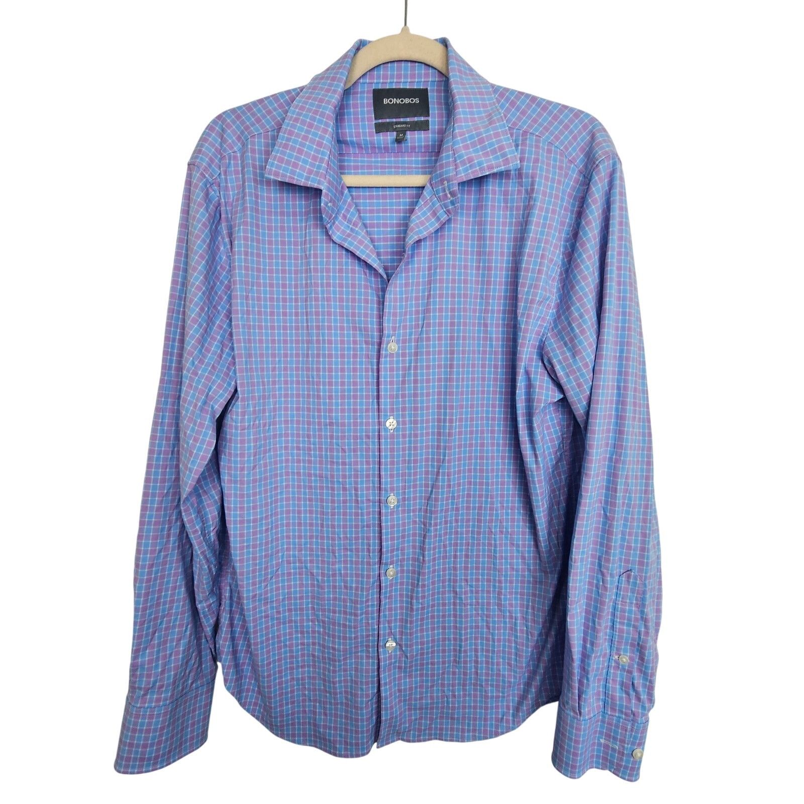 Bonobos Bonobos Checker Dress Shirt M Standard Fit Career Business Size US M / EU 48-50 / 2 - 1 Thumbnail