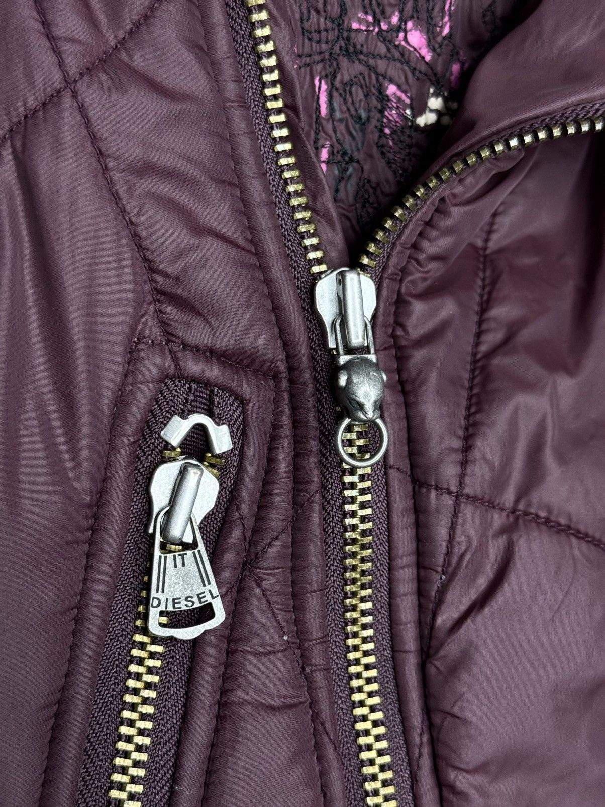 Diesel Vintage Diesel Archive Asymmetric Puffer Vest Y2K Moto 90s Size M / US 6-8 / IT 42-44 - 6 Thumbnail