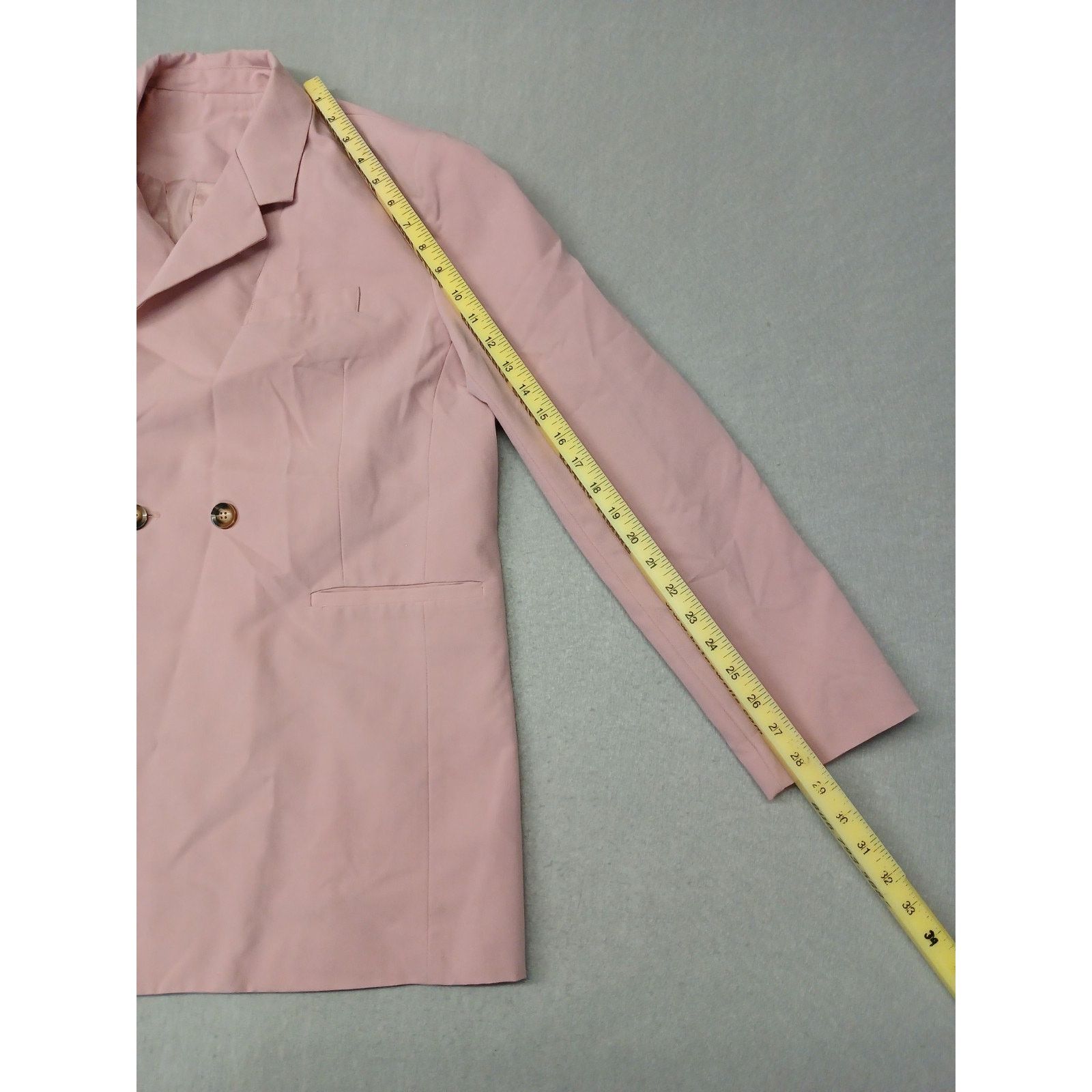 Other Unbranded (Large) Women's Pink Double Breasted Blazer Size L / US 10 / IT 46 - 4 Thumbnail