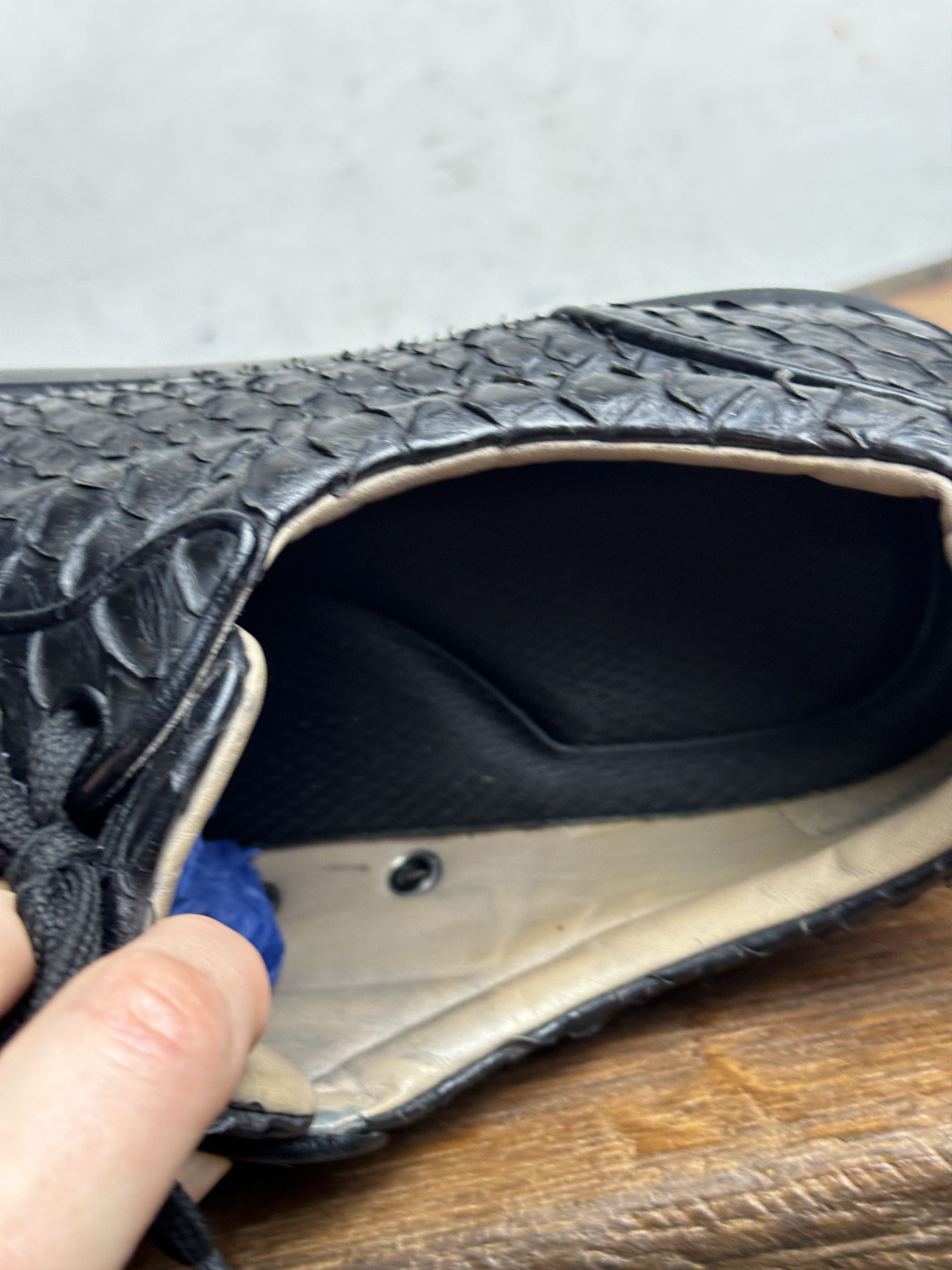 Christian Louboutin Christian Louboutin Black Python Leather Orlato Sneakers Size US 12 / EU 45 - 14 Thumbnail