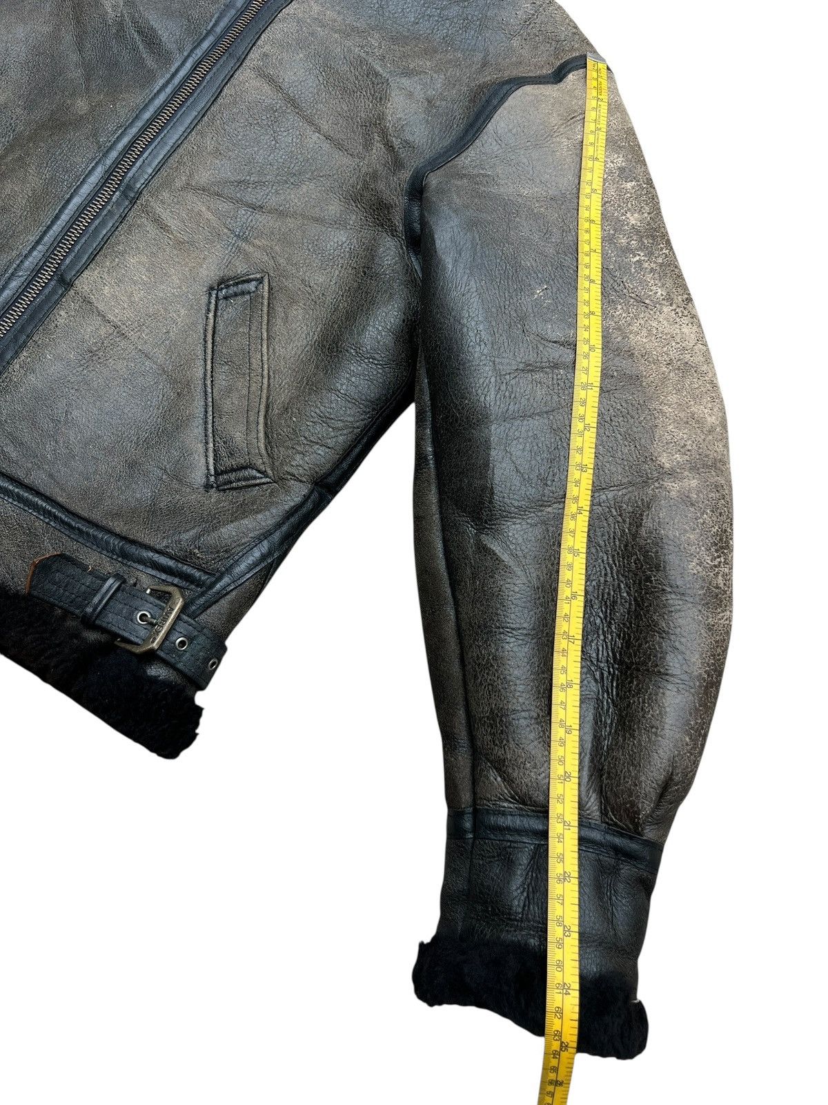 Vintage 80s Avirex B3 Scovill Sunfaded Black Leather Jacket