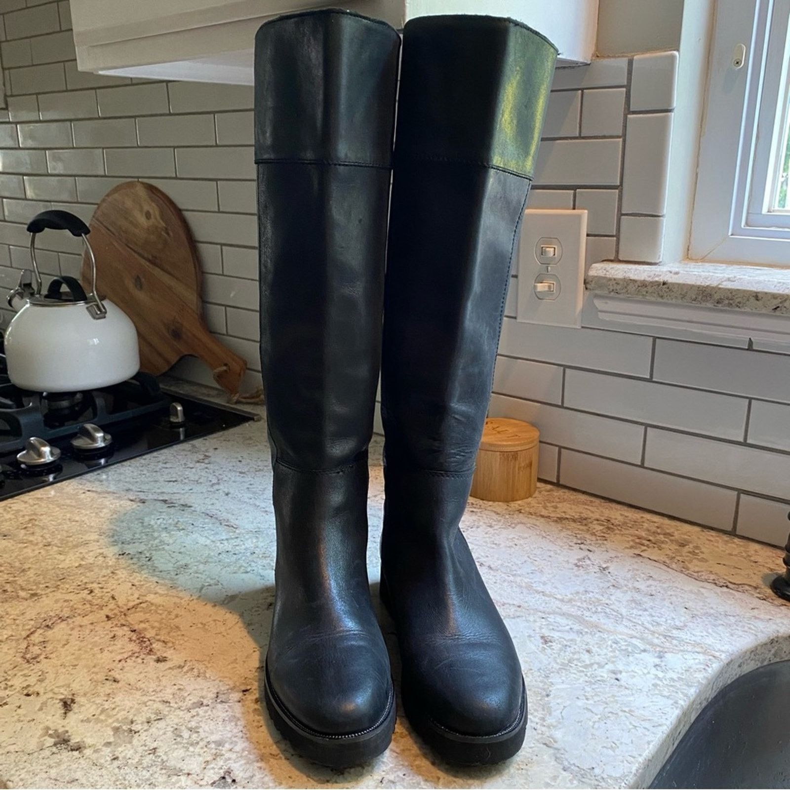 Franco Sarto Franco Sarto $189 Cosmina Tall Riding Boot Blk 6.5 Size US 6.5 / IT 36.5 - 3 Thumbnail