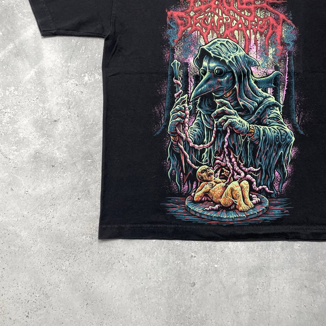 Band Tees Plagueborne Death Metal Band T Shirt Black Size S/M Size US S / EU 44-46 / 1 - 11 Thumbnail