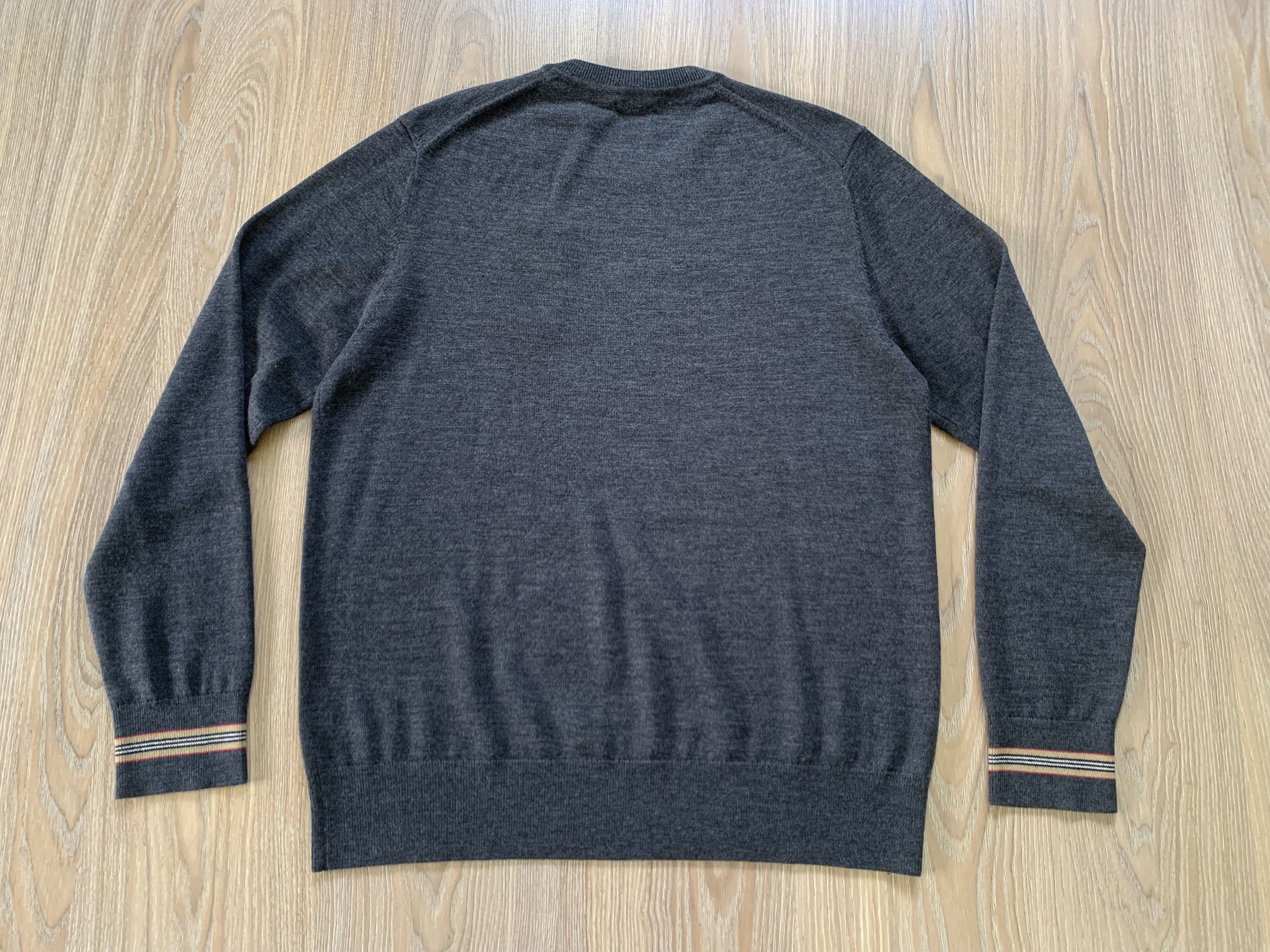 Burberry Burberry Paradise Mens Merino Wool Melange Grey Sweater Size US XL / EU 56 / 4 - 3 Thumbnail