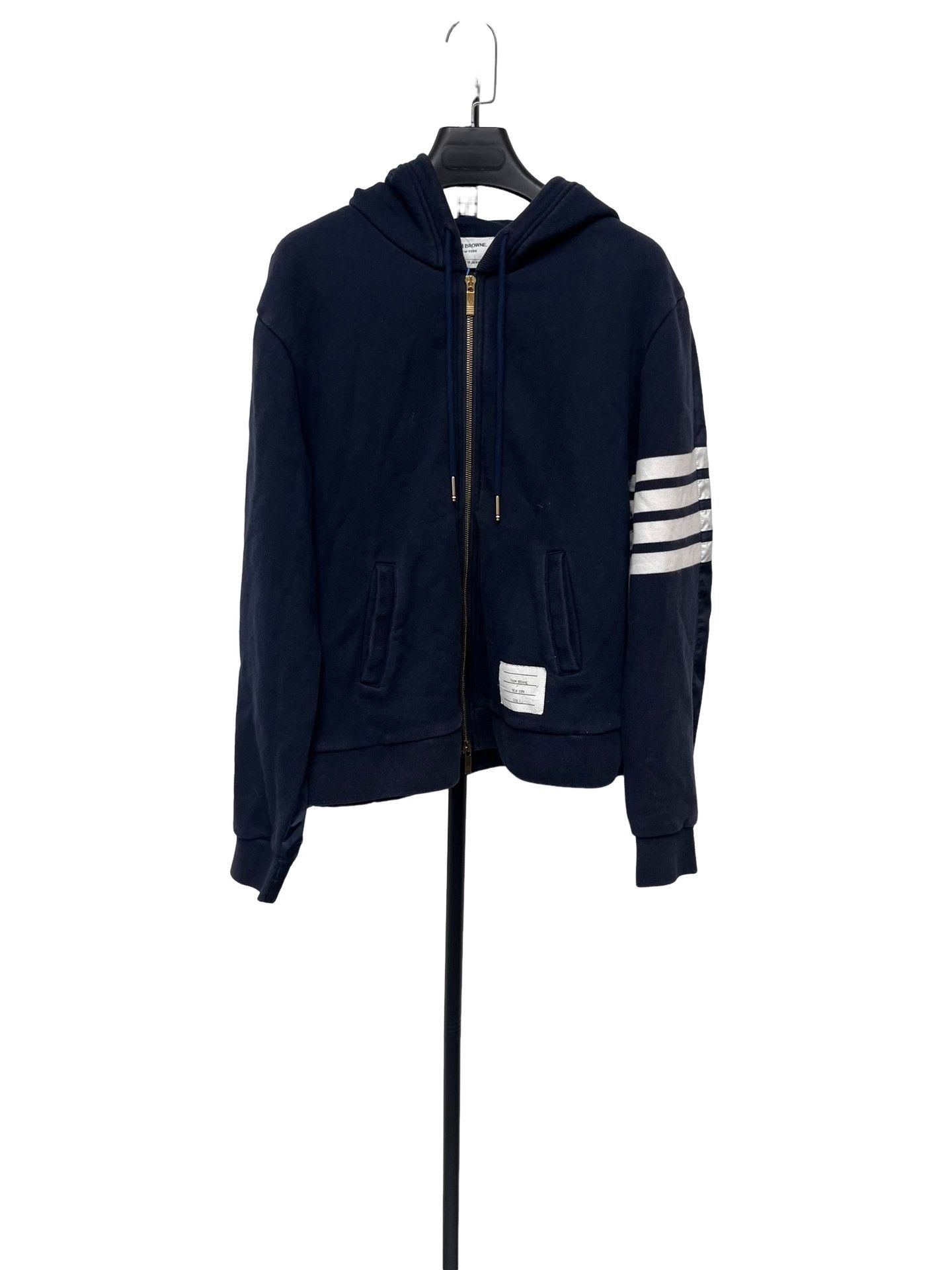 Thom Browne Thom Browne Four-Bar Mixed Media Zip Hoodie Size 1 Size US S / EU 44-46 / 1 - 1 Thumbnail