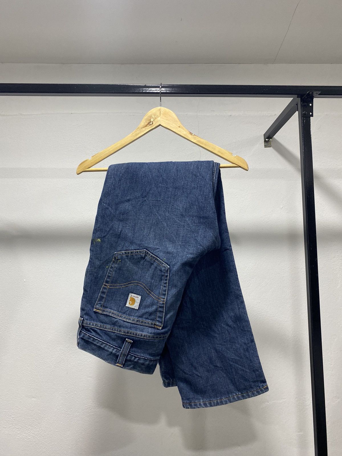 Vintage Carhartt Paint Splatter Denim 90s Winter