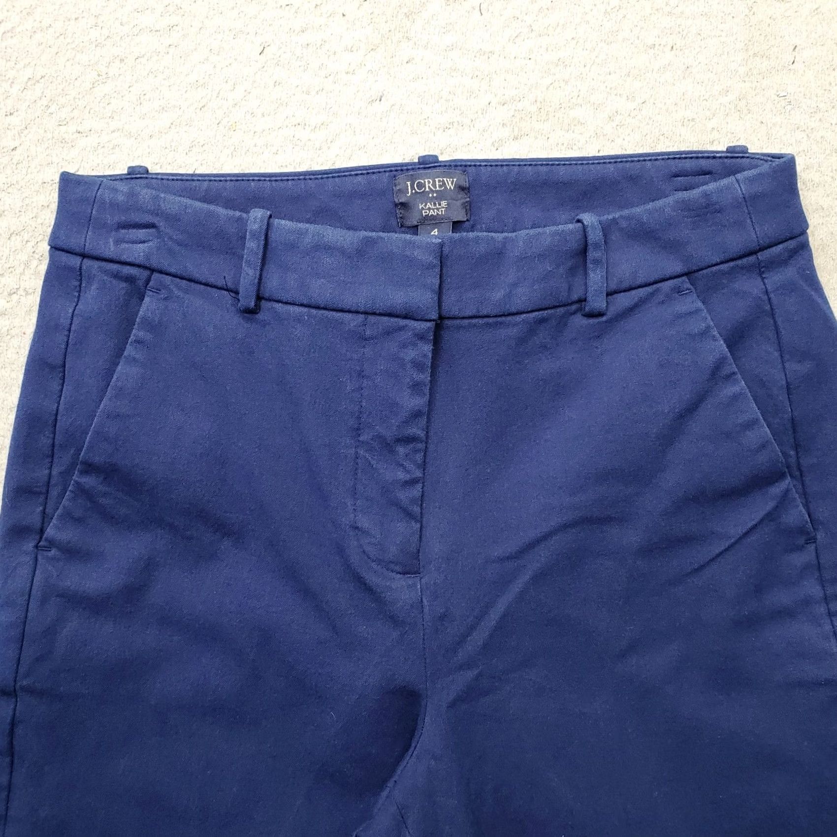 J.Crew J.CREW Kallie Pants Womens Size 4 Blue Stretch Slim Fit Comfort Straight Leg Pants Size 27" / US 4 / IT 40 - 6 Thumbnail