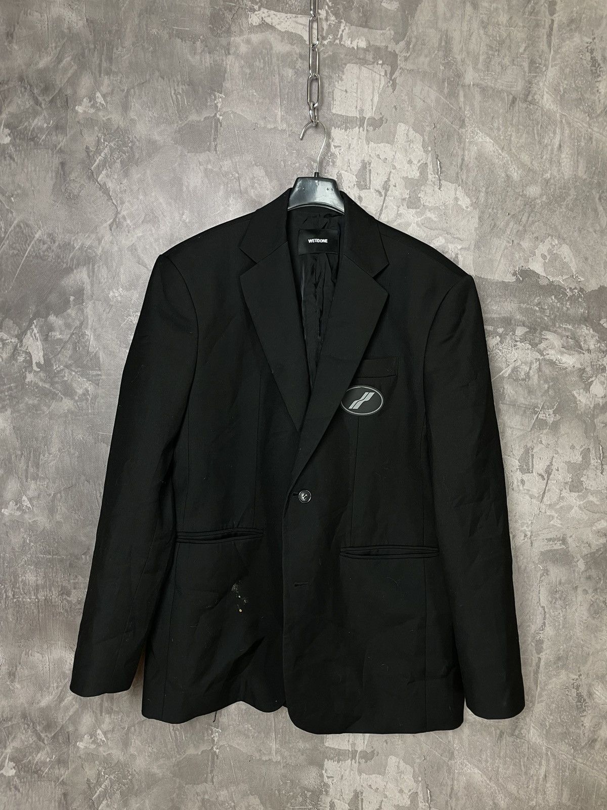Designer × WE11DONE We11done Oversized Suit Logo-patch Blazer Size 42S - 1 Thumbnail