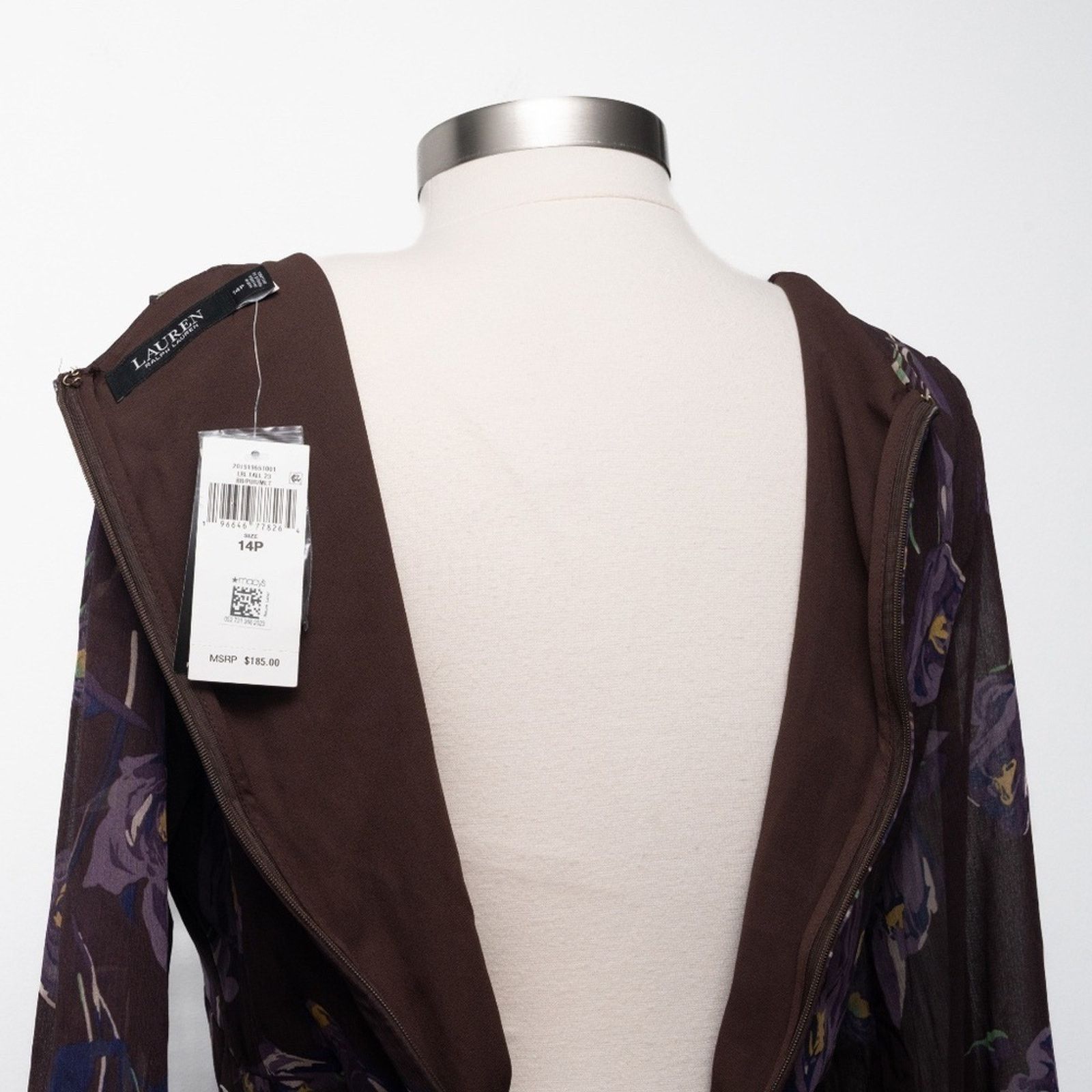 Lauren Ralph Lauren Lauen Ralph Lauren. Floral Belted Crinkle Georgette Dress Size XL / US 12-14 / IT 48-50 - 10 Thumbnail