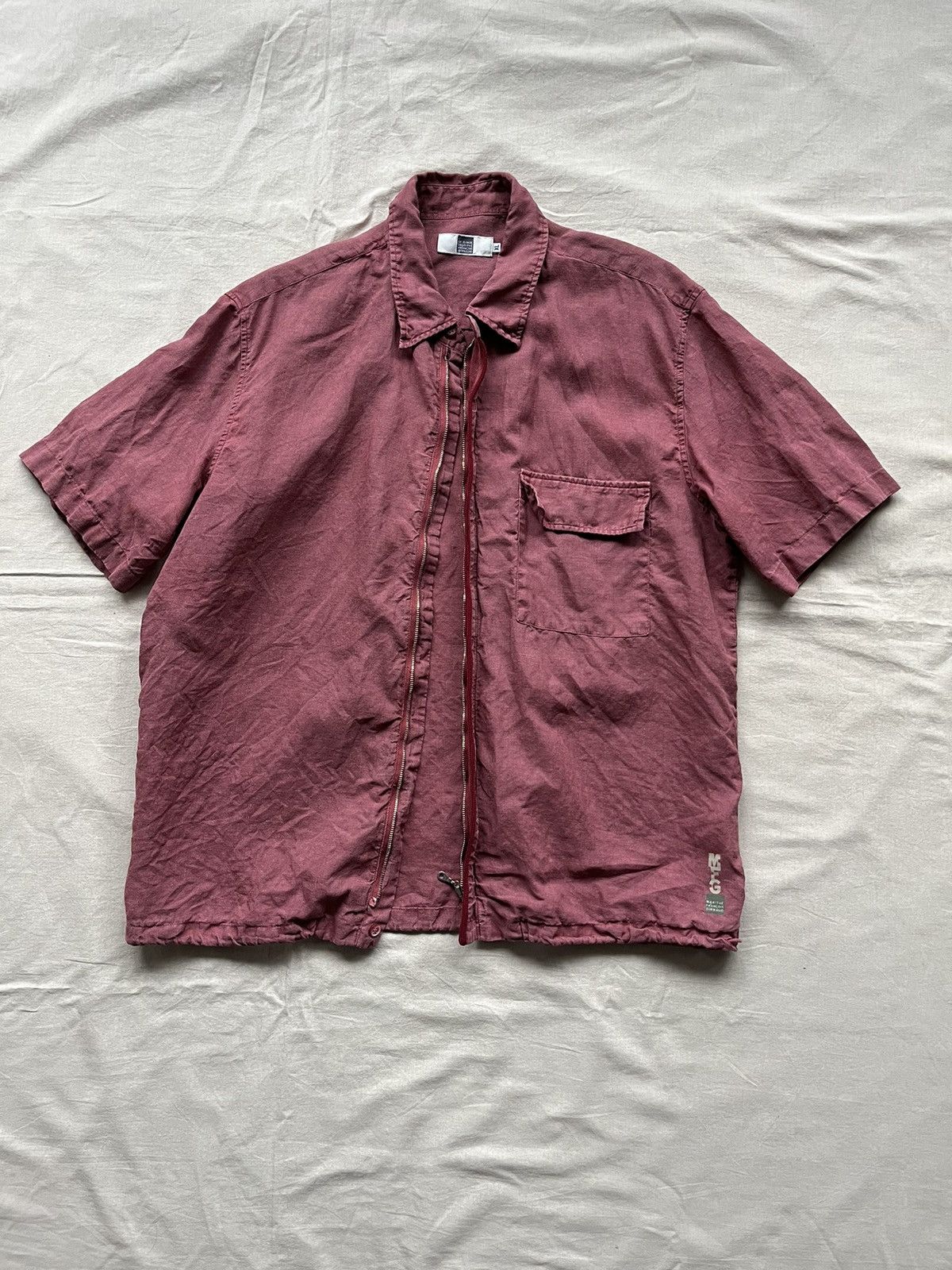 Marithe + Francois Girbaud Marithé + François Girbaud Linen Zip Shirt Size US L / EU 52-54 / 3 - 4 Thumbnail