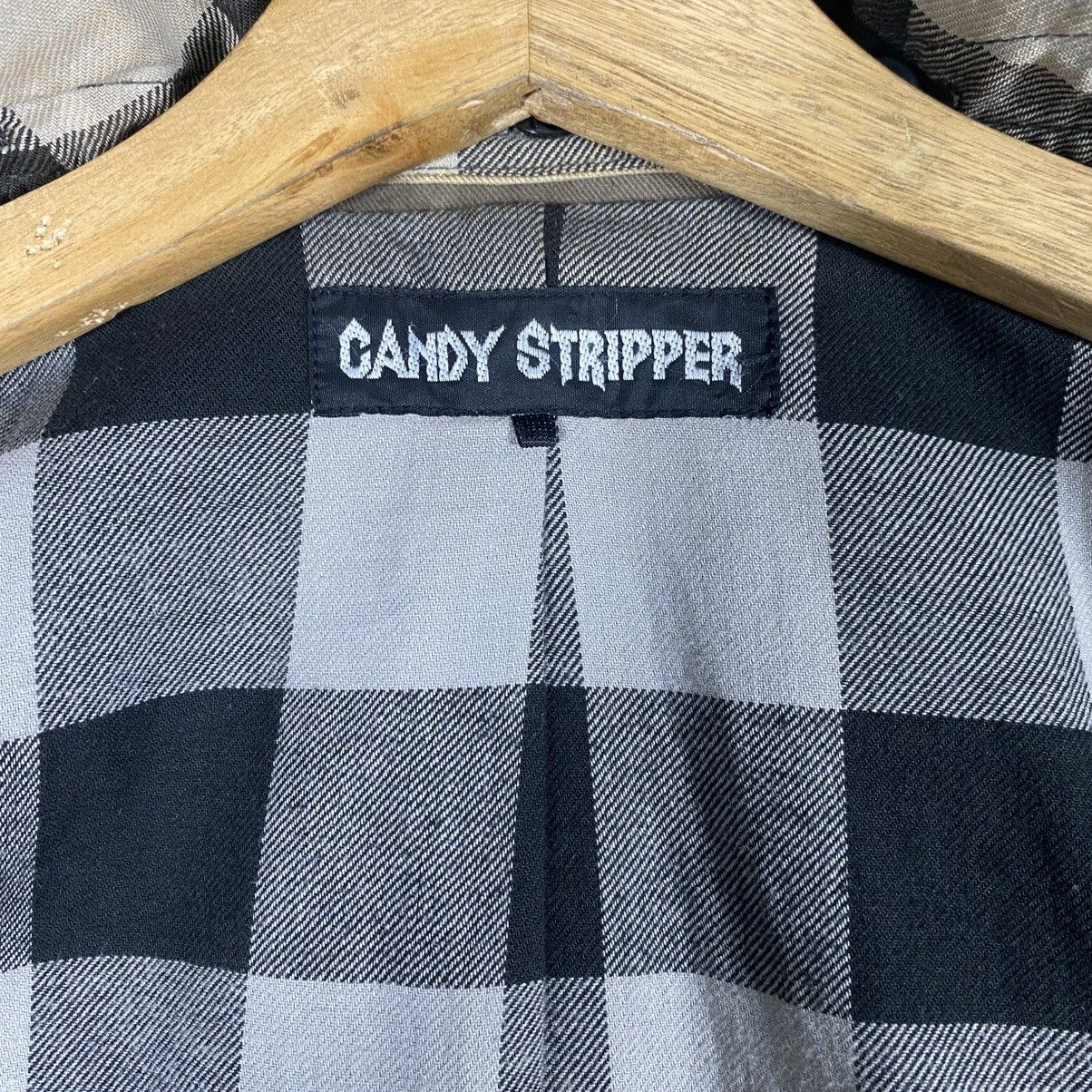 Japanese Brand Vintage Candy Stripper Long Button/Zipper Jacket M Size Size US M / EU 48-50 / 2 - 8 Thumbnail