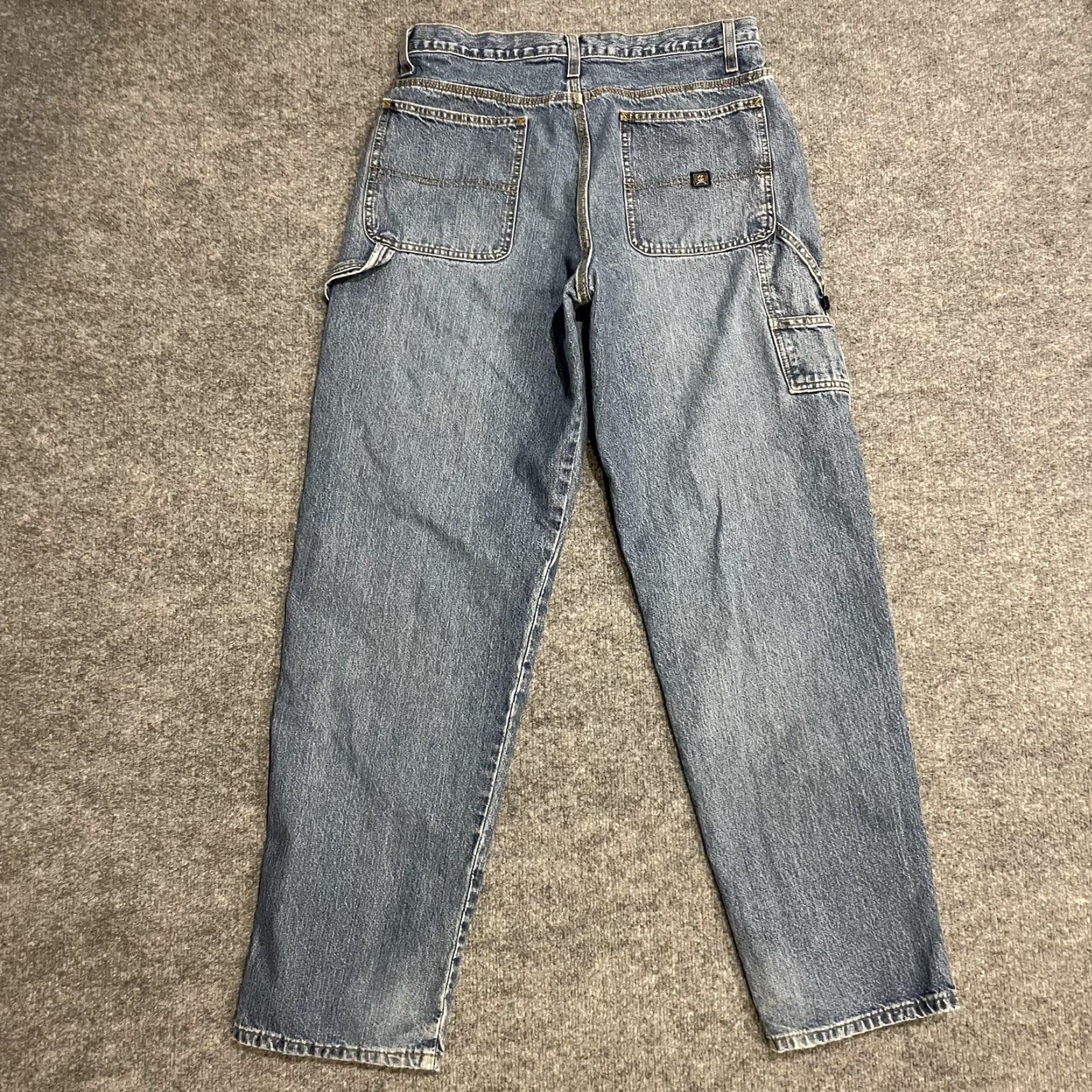 Vintage Cinch Blue Label Carpenter Jeans Men 33x34 Blue Straight Leg Workwear MB90434002 Size US 33 - 2 Thumbnail