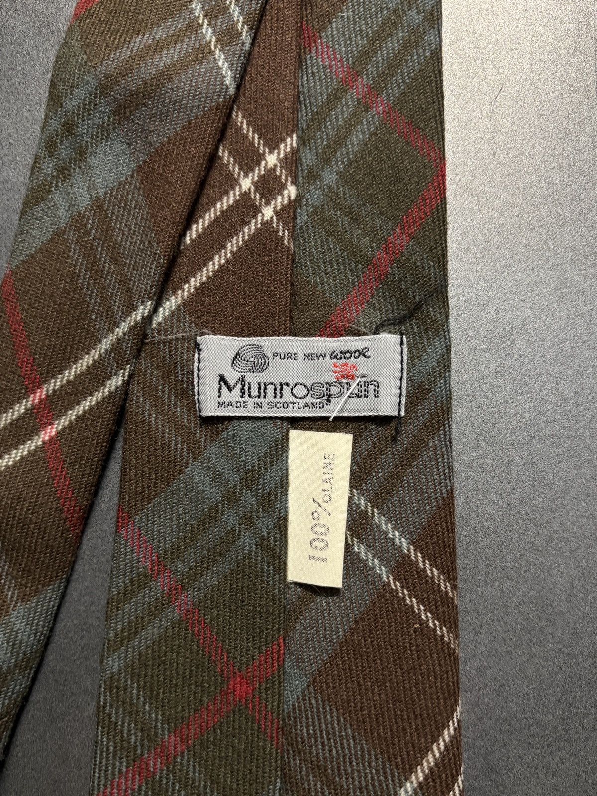 Vintage Made in Scotland Vintage Wool Tie Necktie Plaid Size ONE SIZE - 4 Thumbnail