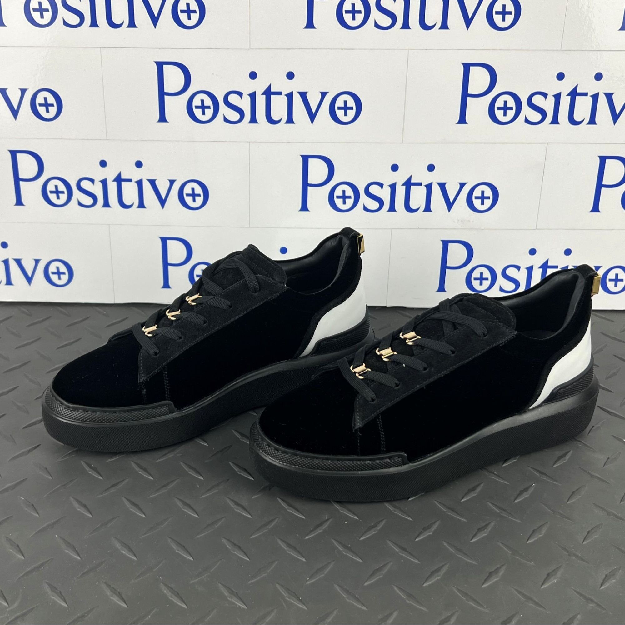 Buscemi Buscemi Ninna Velvet Black Leather Sneakers US 7 Size US 7 / IT 37 - 2 Thumbnail