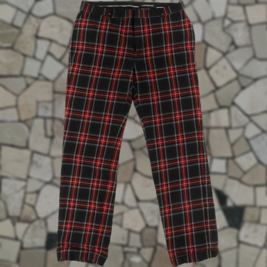 Club Monaco Club Monaco Wool Tweed Chino Pants Black Plaid Men's 33 Size US 33 - 1 Thumbnail