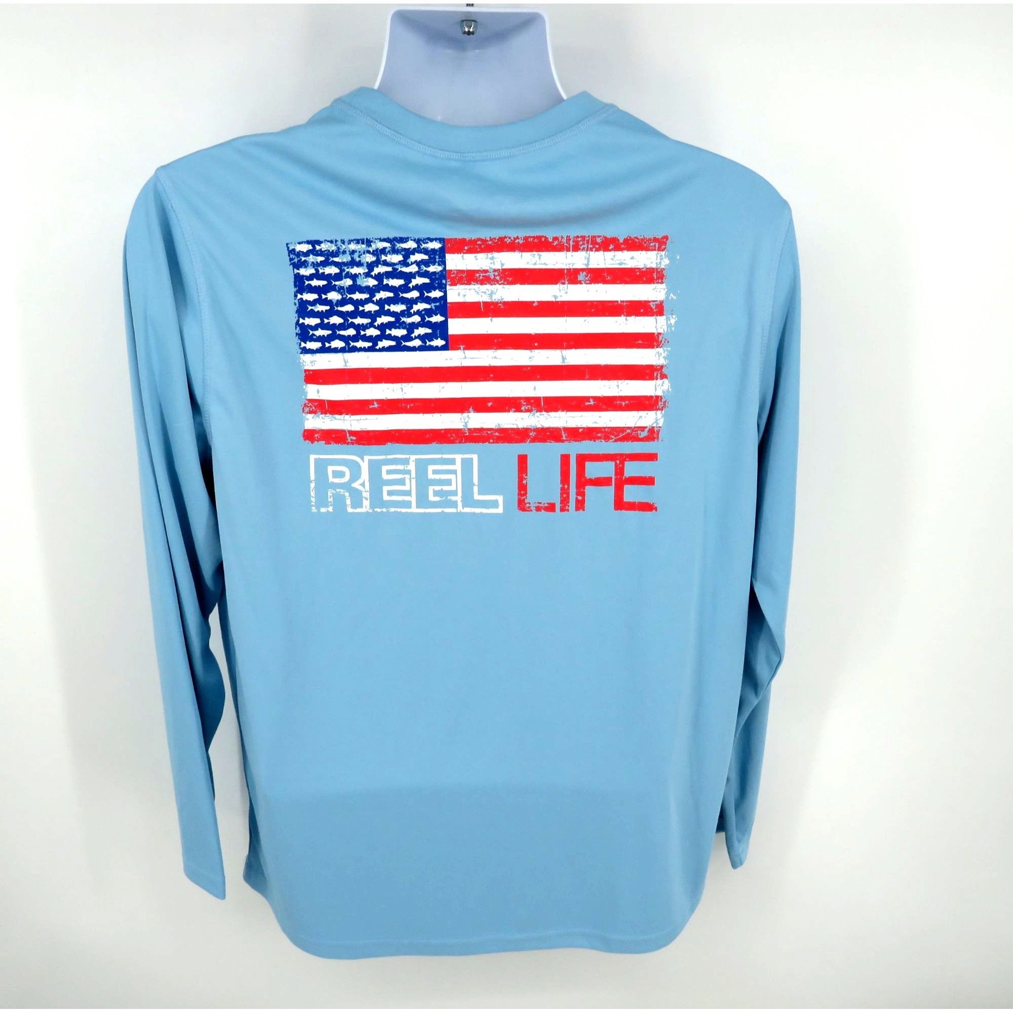 Other Reel Life Sun Ray Defender Long Sleeve Shirt Sky Blue UPF 50 Size US M / EU 48-50 / 2 - 4 Thumbnail