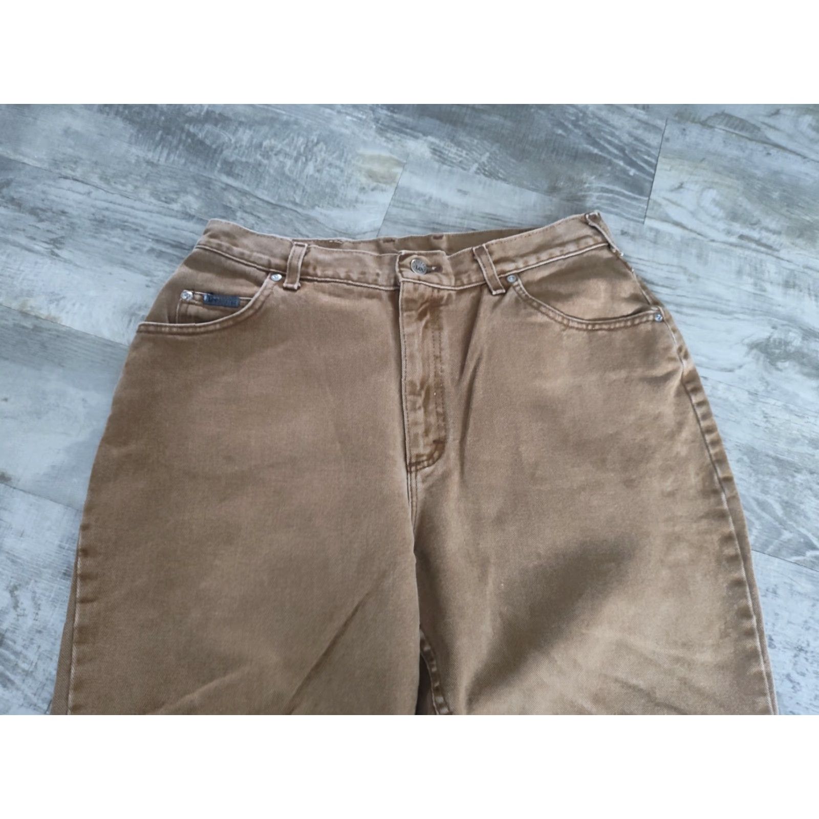Lee VINTAGE Lee Women’s Jeans Tapered High Waisted 16 Brown Denim USA Riveted 5-Pocket Size 38" / US 16 / IT 52 - 3 Thumbnail
