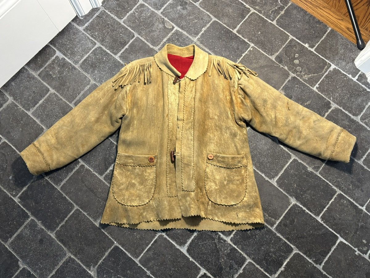 Vintage True Vintage Moose Leather Coat Moosehide Blanket Lined Hand Size US M / EU 48-50 / 2 - 16 Thumbnail