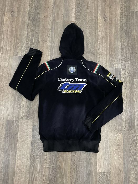 Vintage Racing Factory Team Tm Belray Velour Patch Zip Hoodie | Grailed