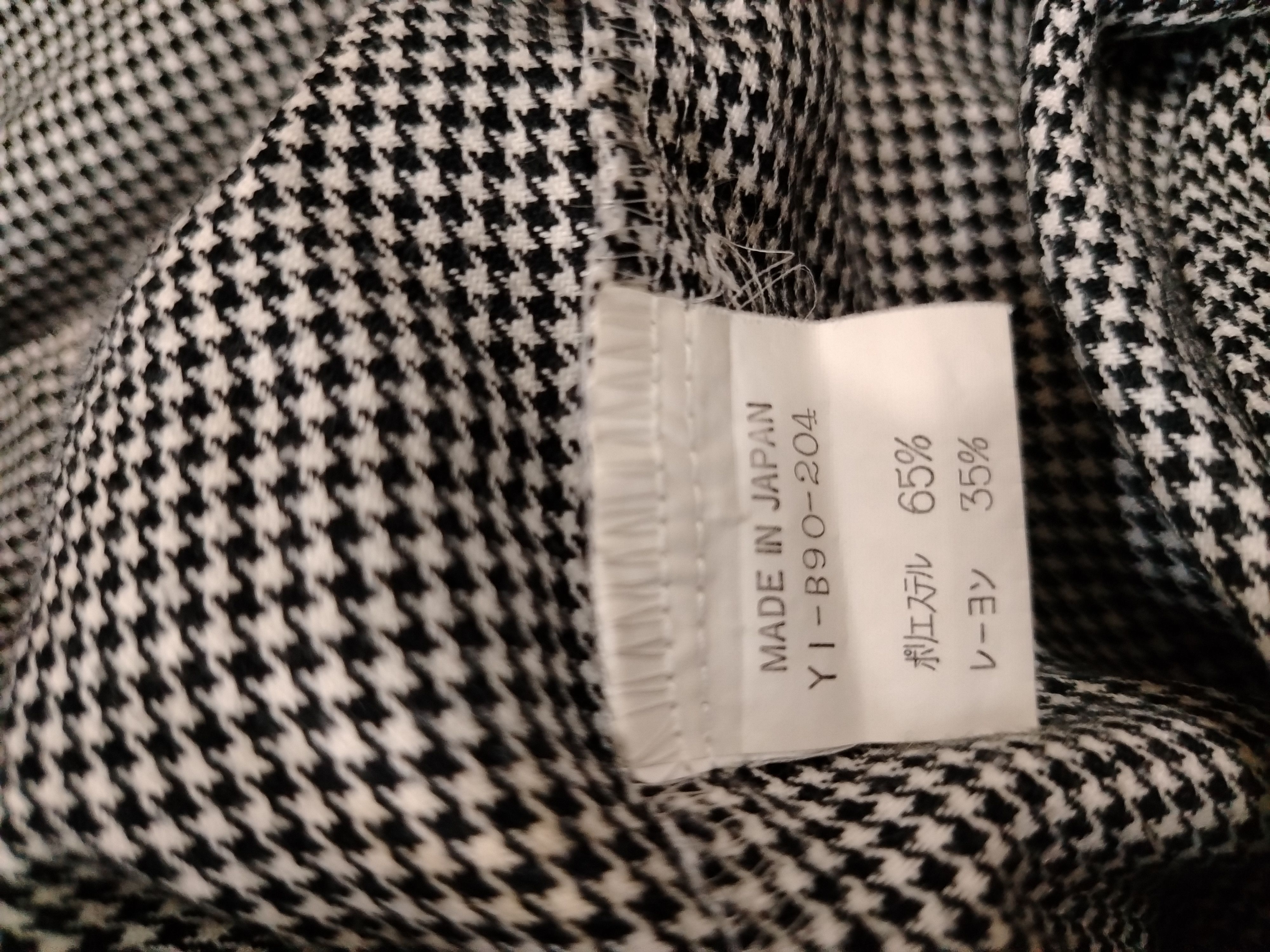 Japanese Brand × Y's × Yohji Yamamoto Yohyi Yamamoto houndstooth shirt Size US M / EU 48-50 / 2 - 4 Thumbnail