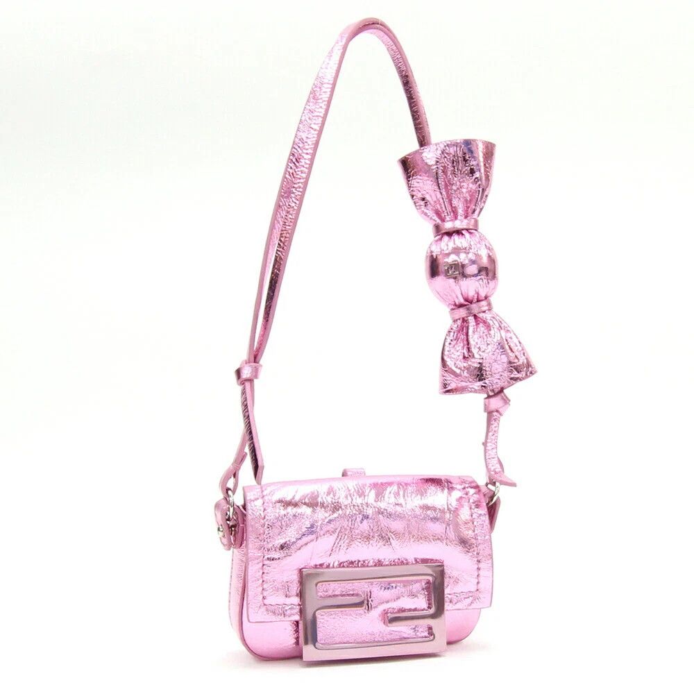 Fendi o1s1wg110126 Size OS/Nano Baguette Charm in Pink Size ONE SIZE - 1 Thumbnail