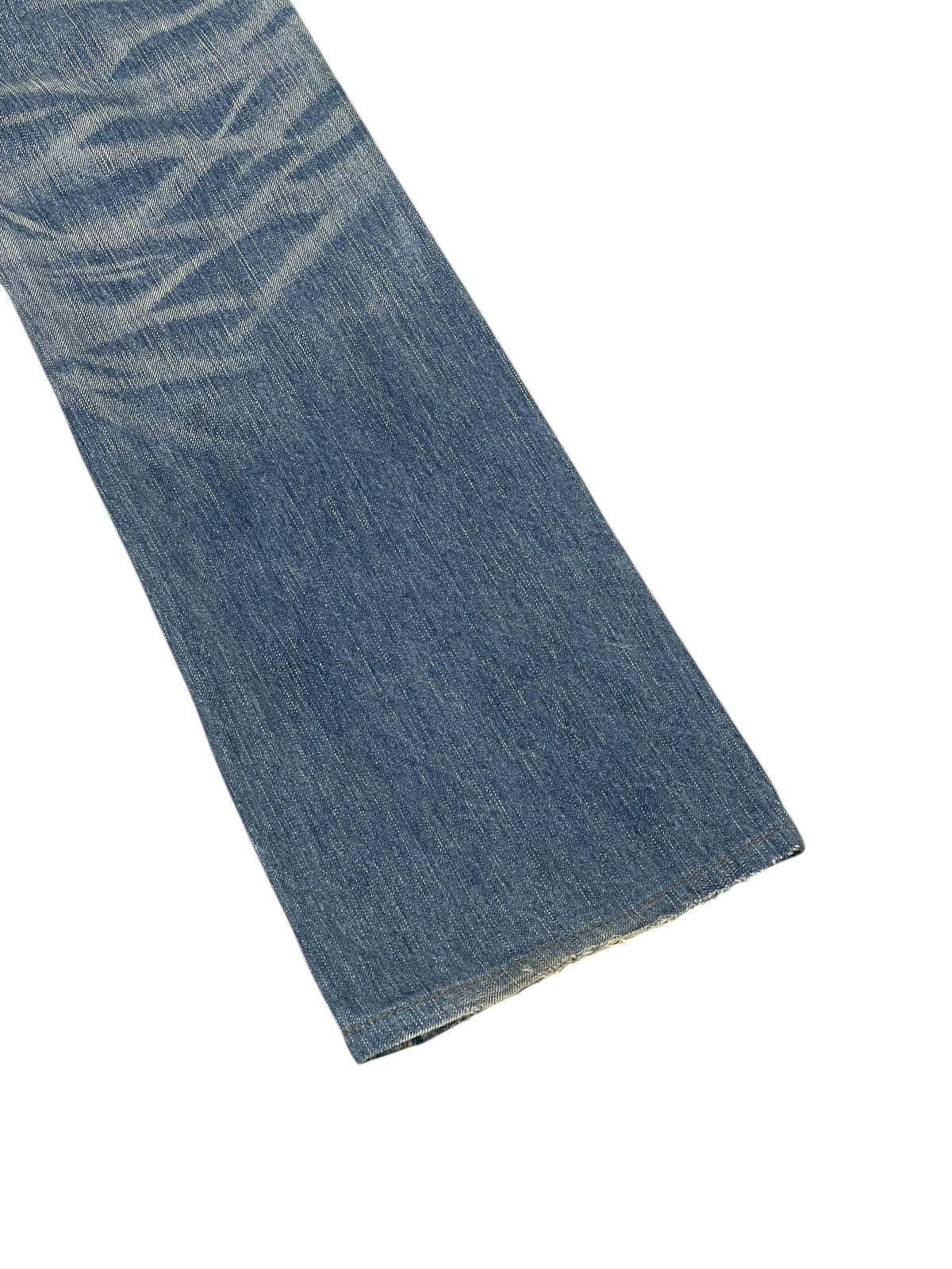 Japanese Brand Flare Jeans Blue Way Faded Distress Low Rise Boot Cut 1🟦2 Size US 32 / EU 48 - 14 Thumbnail