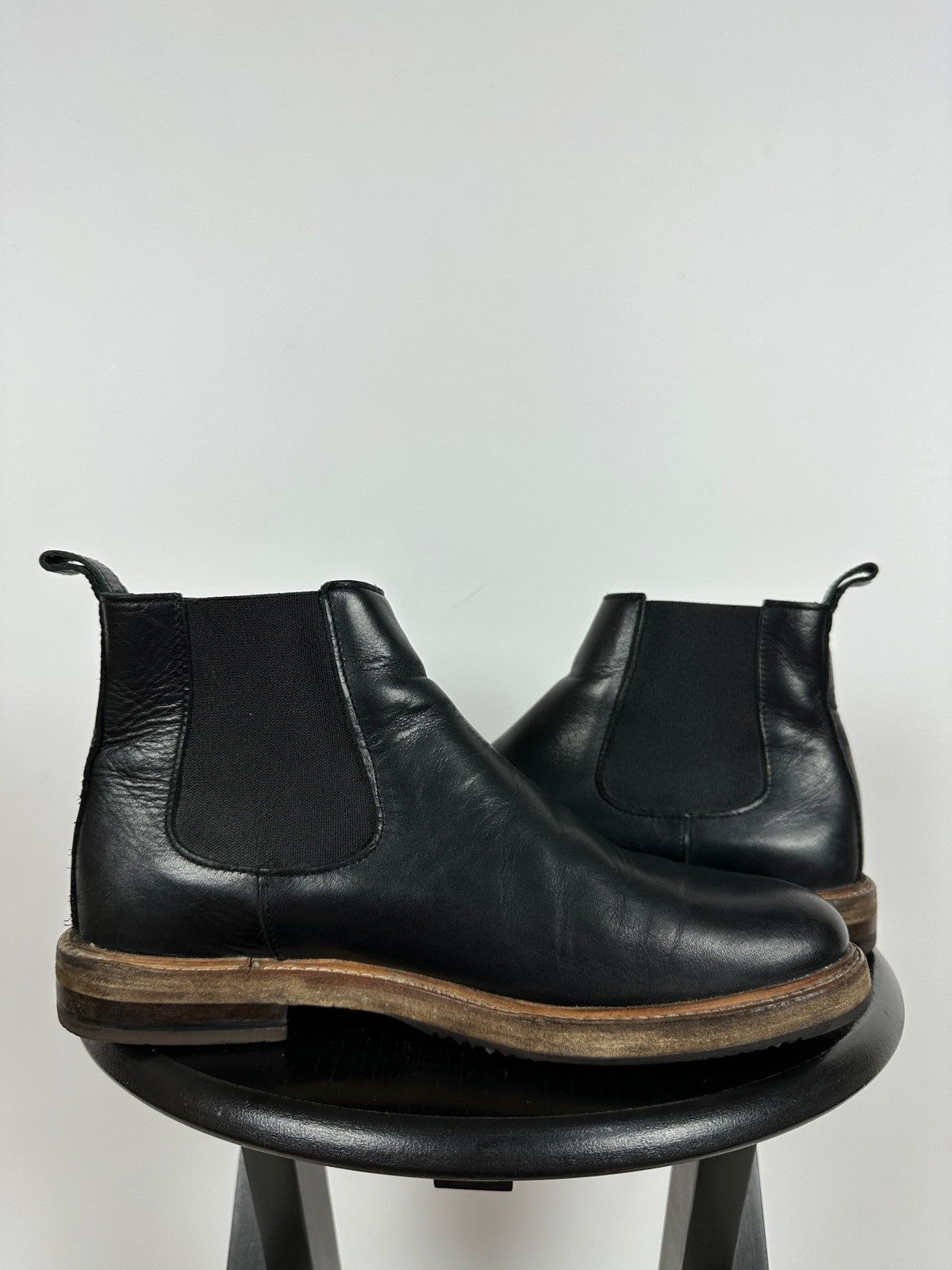 A.P.C. A.P.C Black Leather Chelsea Boots Size US 7 / EU 40 - 7 Thumbnail