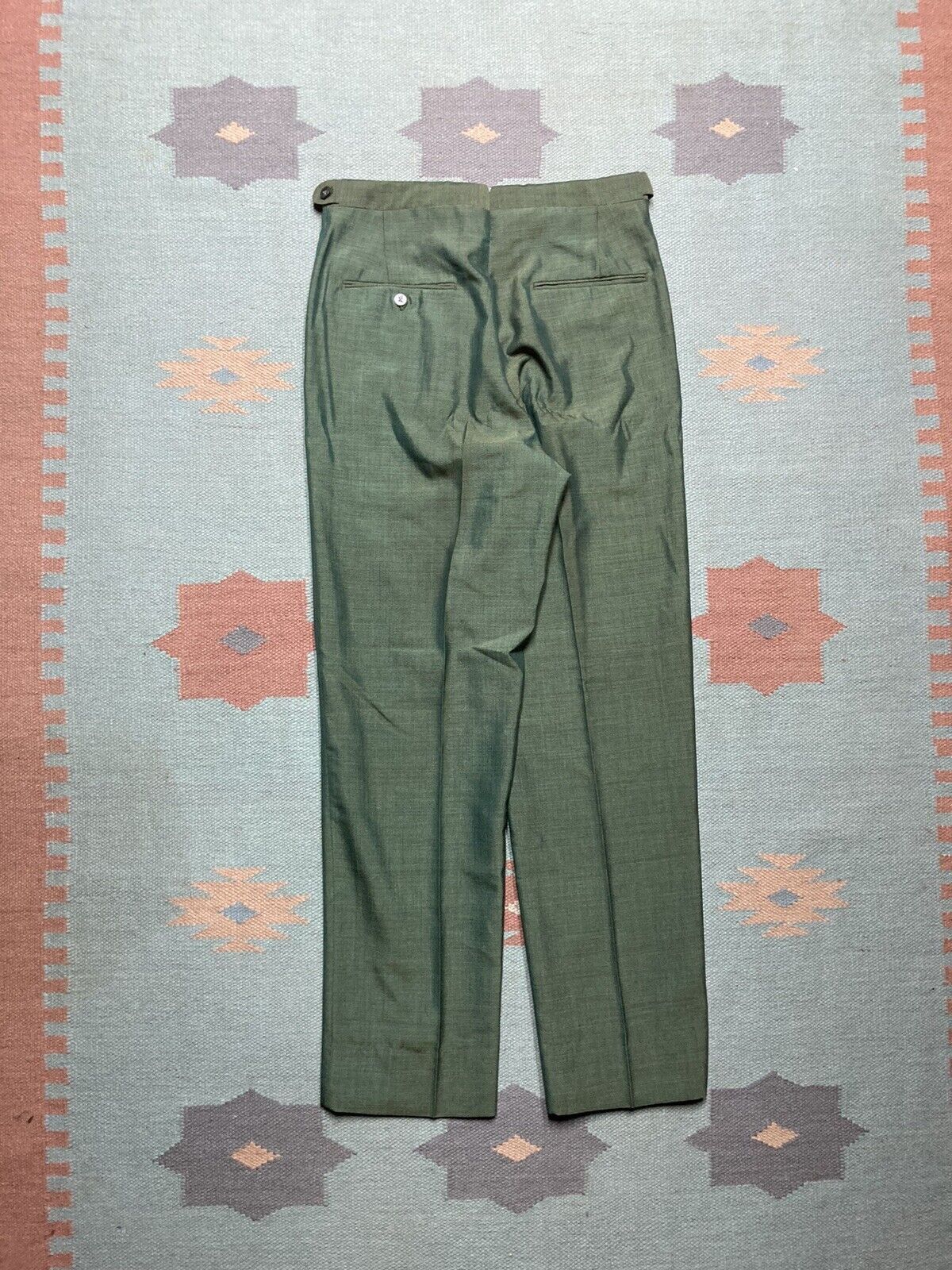 Vintage 60s sharkskin dress pants rockabilly slacks worsted 28x29 Size US 28 / EU 44 - 1 Thumbnail