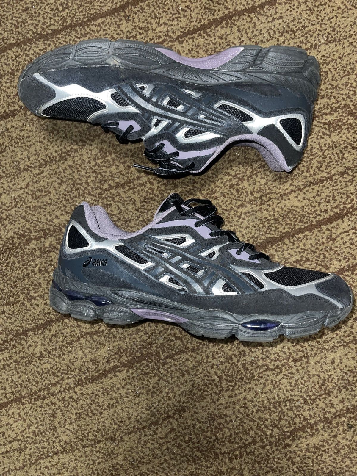 Asics Asics- Gel NYC 'Black Graphite Grey Purple' Size US 13 / EU 46 - 2 Thumbnail
