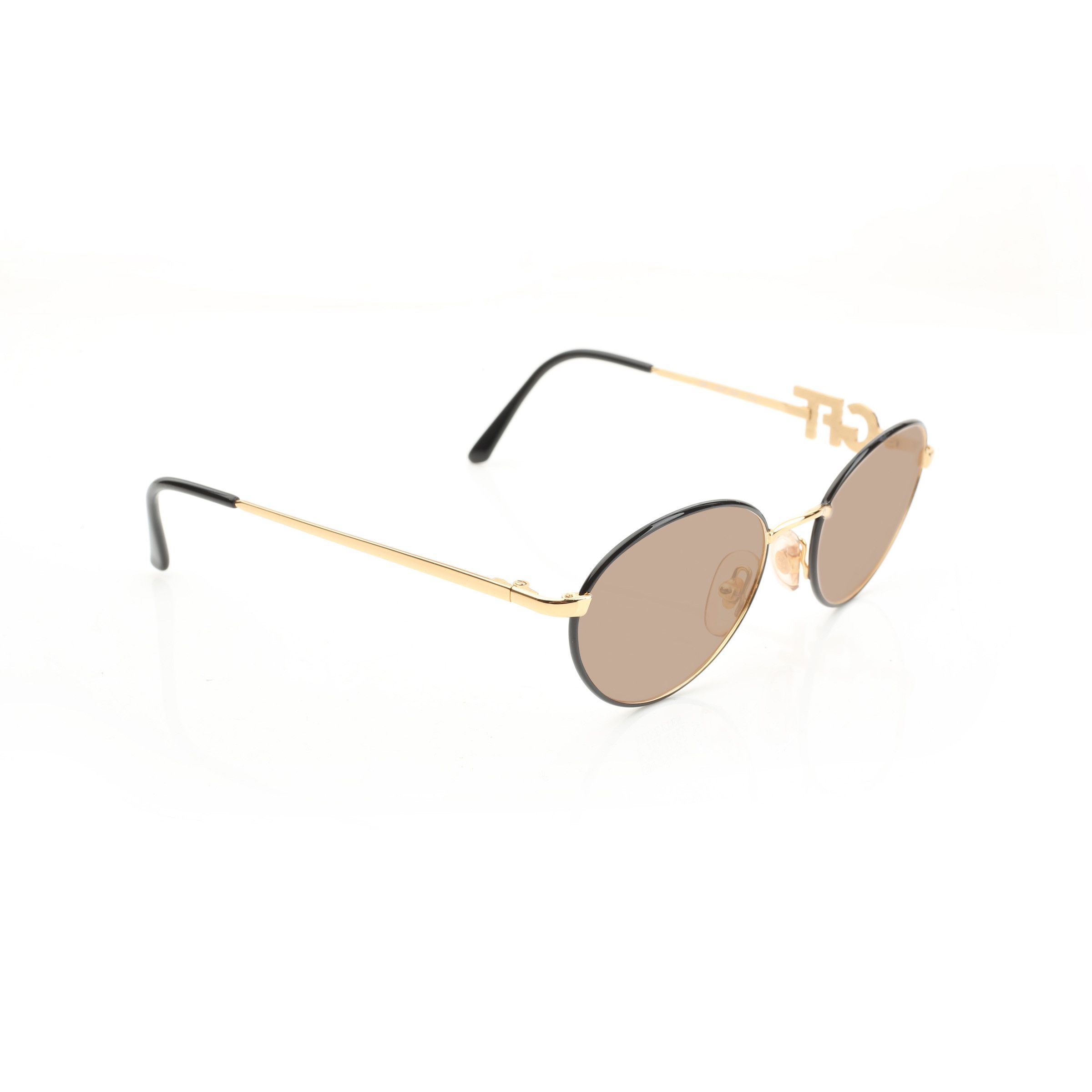Gianfranco Ferre Gianfranco Ferre '90s Crystal Signature Gold Oval Sunglasses Size ONE SIZE - 2 Thumbnail