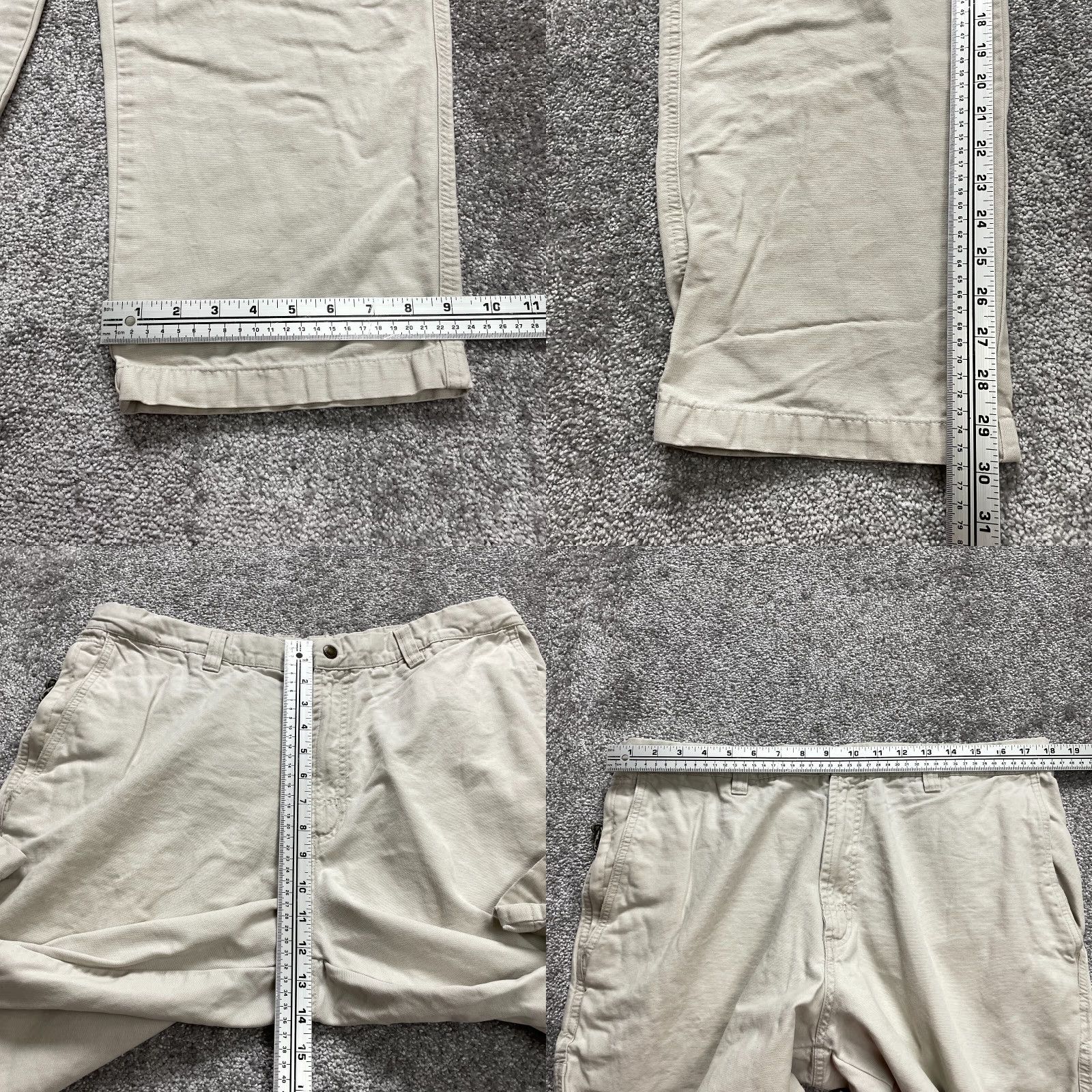Vintage Columbia Chino Pants Mens 36 Light Beige Khaki Straight Slacks Pockets 36x30 Size US 36 / EU 52 - 8 Thumbnail