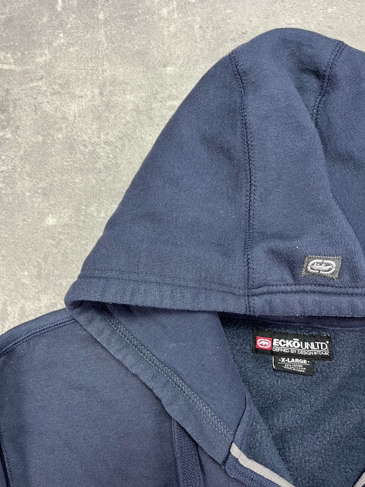 Ecko Unltd. Ecko Unltd. Dark Blue Big Logo Baggy Zip Hoodie XL Size US XL / EU 56 / 4 - 8 Thumbnail