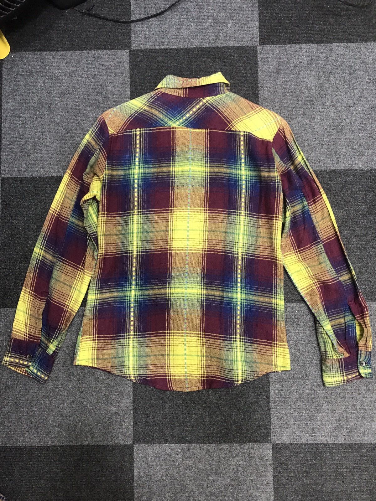 Blue Blue Japan 💥ART💥HR MARKET Colourful Plaid Flannel Shirt Size US XS / EU 42 / 0 - 5 Thumbnail
