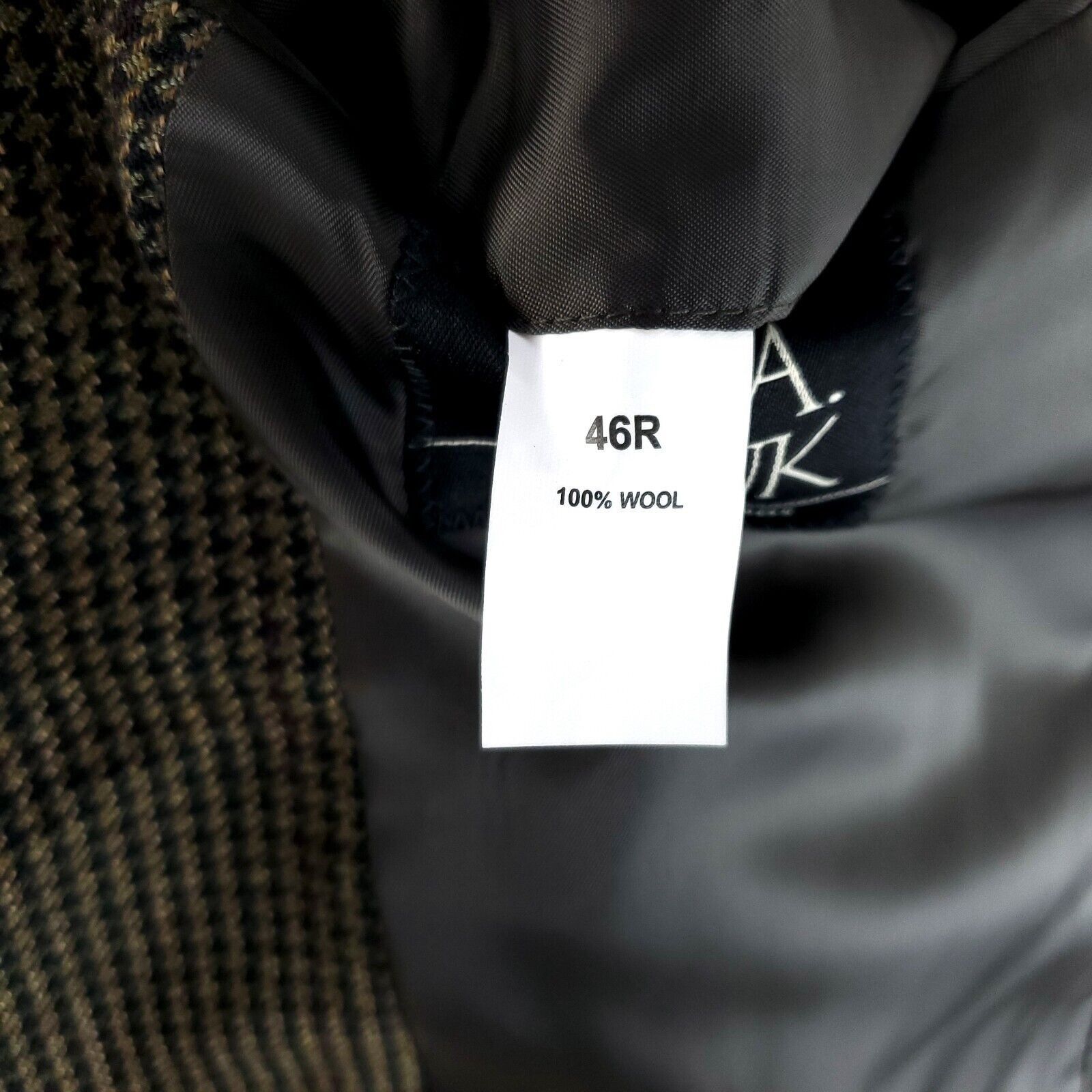 Jos. A. Bank Jos A Bank Tweed Wool 2 Button Sport Coat 44R Green Black Ho Size 44R - 8 Thumbnail
