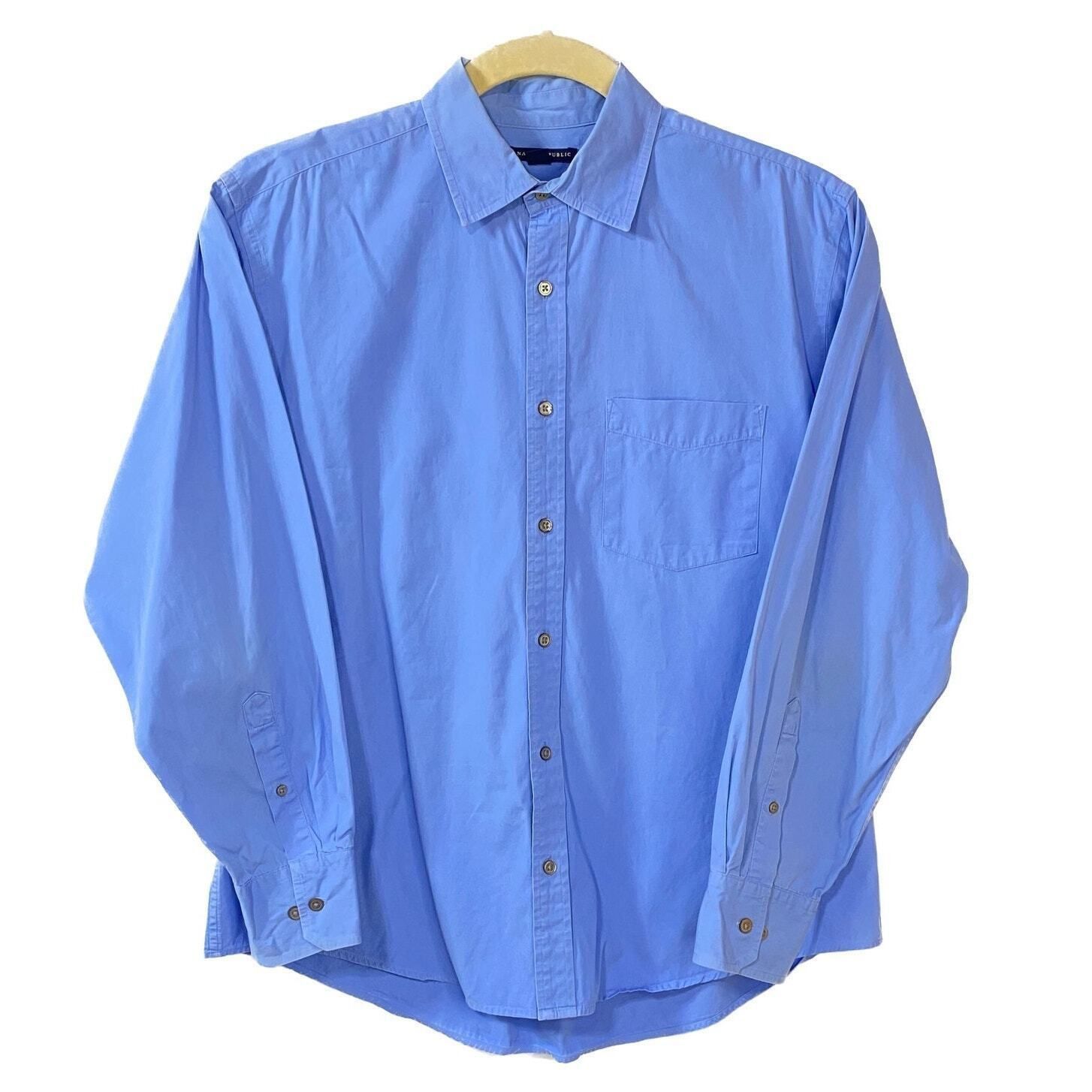 Banana Republic Banana Republic Black Label Men's Blue Button-Down Shirt Size Large Preppy Polo Size US L / EU 52-54 / 3 - 1 Thumbnail