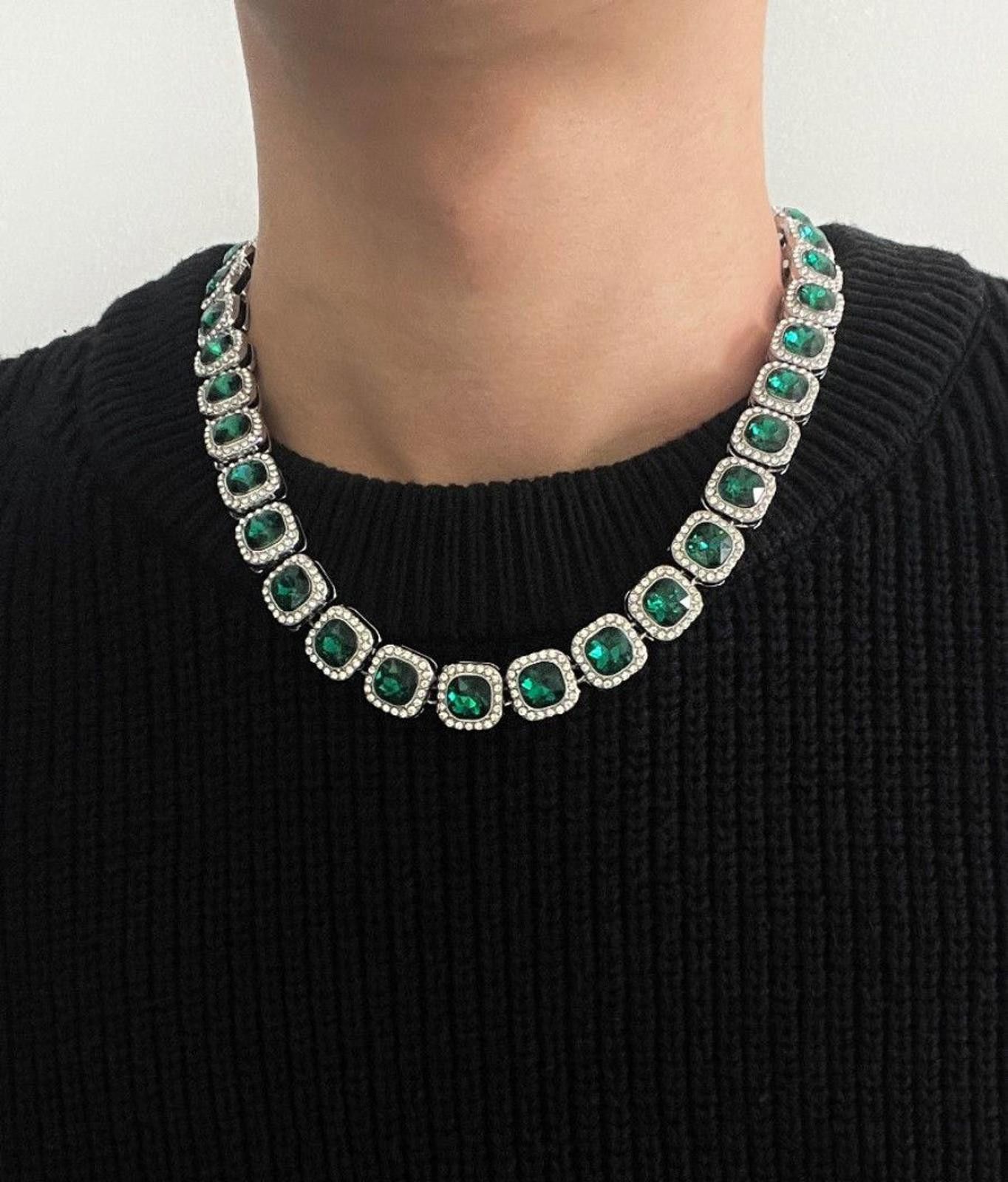 Jewelry Rhinestone Tennis Icy Chain Necklace Size ONE SIZE - 3 Thumbnail