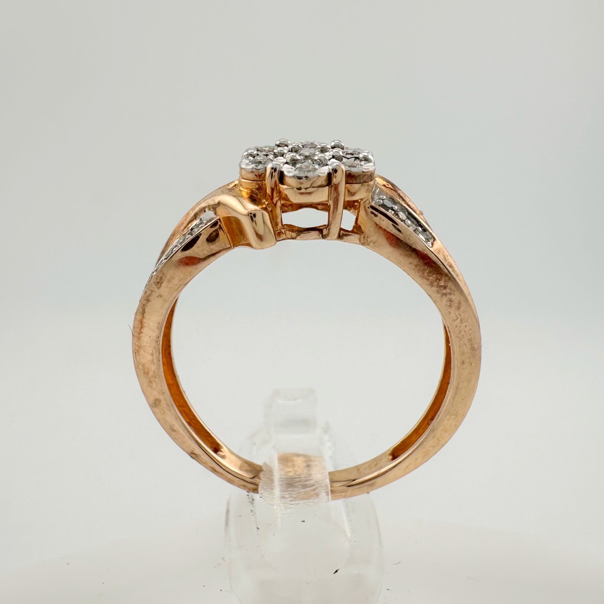 Other Two Tone Natural Diamond Sweetheart Ring Size 6.75 Size ONE SIZE - 3 Thumbnail