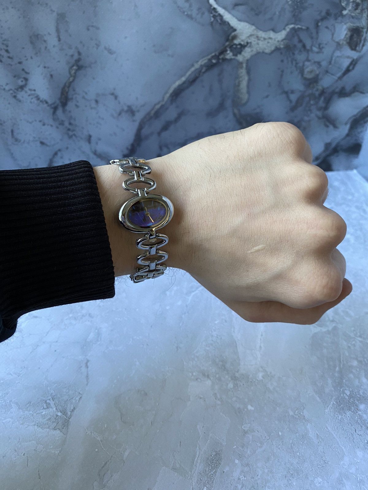 Jewelry × Vintage Futuristic Metal Bracelet Watch Size ONE SIZE - 2 Thumbnail