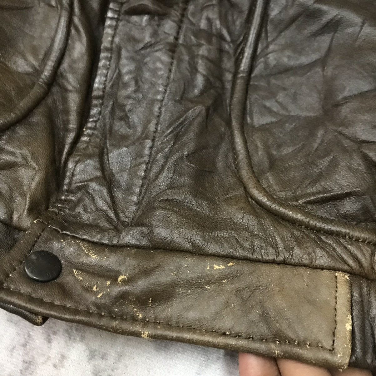 Vintage Vintage U.s Armed Force Aviator Leather Jacket Sherpa Size US S / EU 44-46 / 1 - 4 Thumbnail