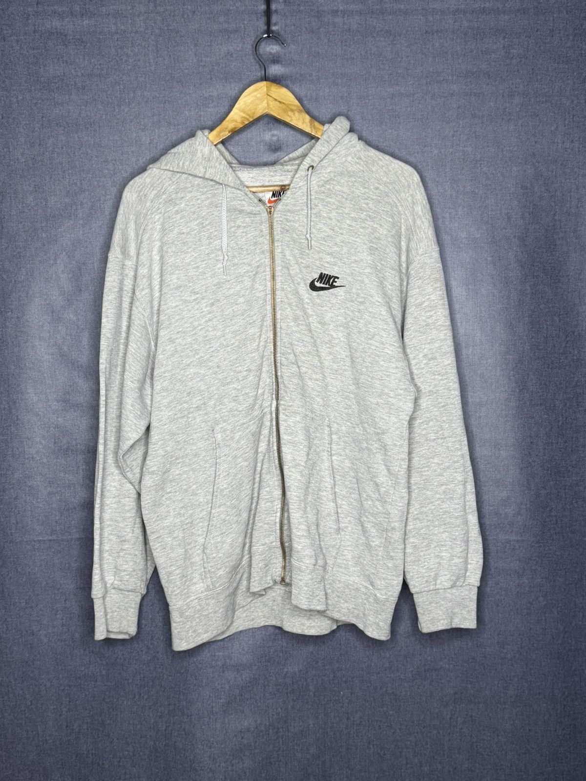 Vintage Nike Oversize Baggy Zip Hoodie Basic 90S Y2K Rare