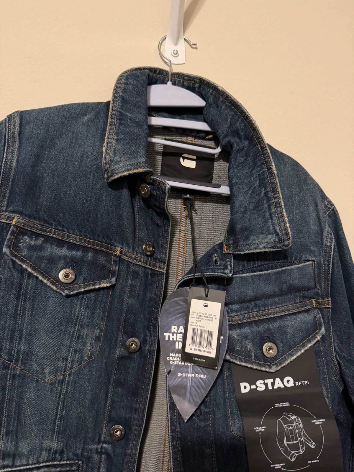 G-Star [BNWT] G-Star RAW Denim Jacket - Raw/Washed Blue (Size S) Size US S / EU 44-46 / 1 - 2 Thumbnail