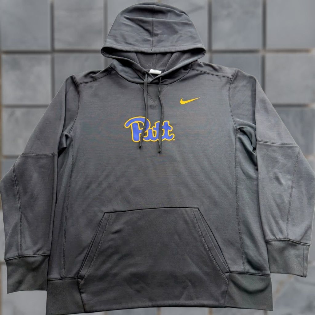 Nike Nike Pitt Panthers Therma-FIT Hoodie Mens L Charcoal Gray Pullover Size US L / EU 52-54 / 3 - 1 Thumbnail