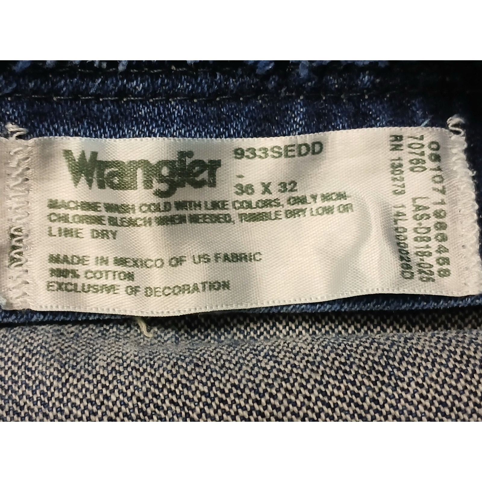 Wrangler Wrangler Jeans Mens (36x32) Blue Denim Sliver 933SEDD Jeans Size US 36 / EU 52 - 6 Thumbnail
