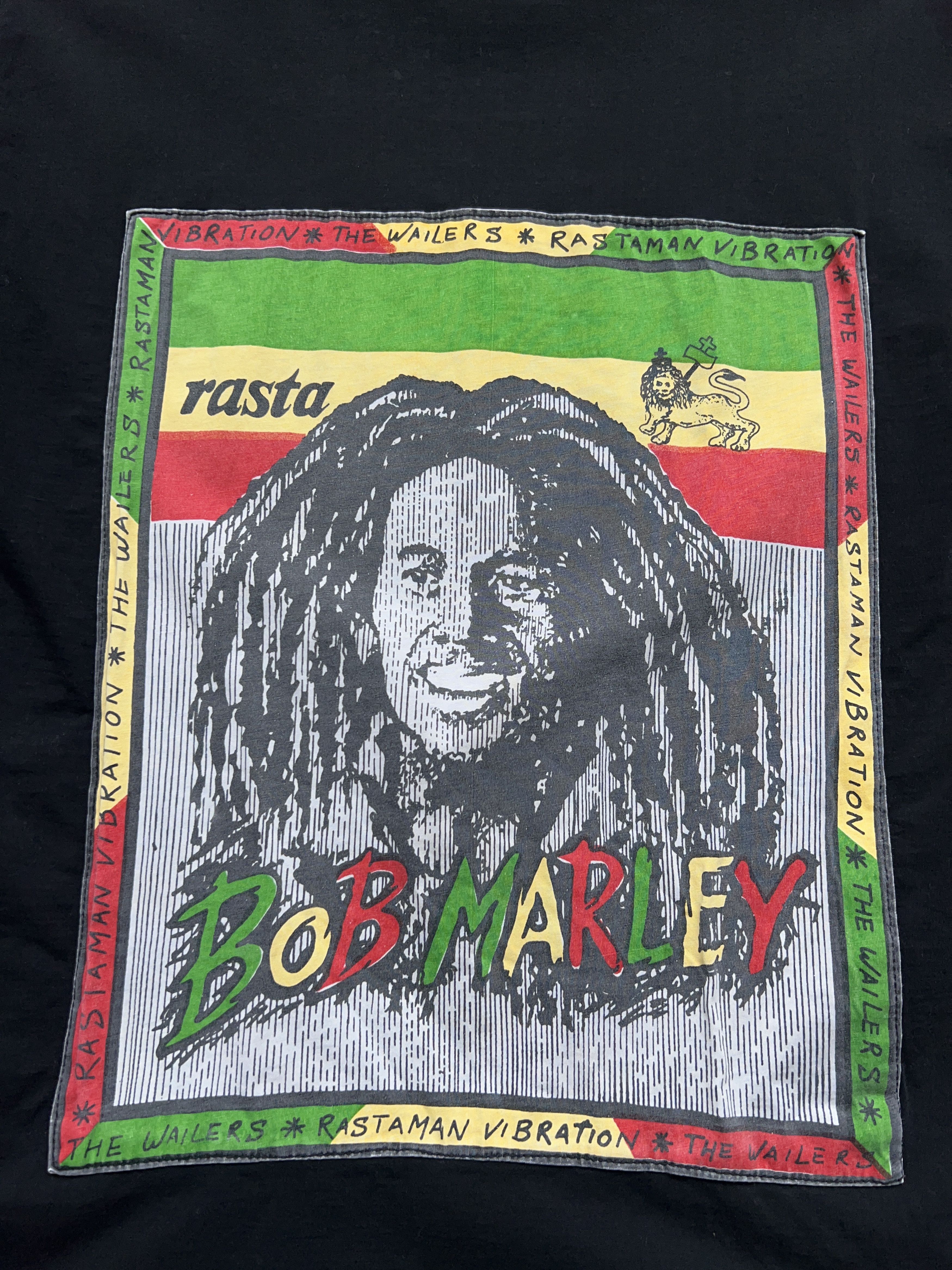 Bob Marley × Vintage Mens Rasta Bob Marley Black Hand Made T Shirt Tee Size US M / EU 48-50 / 2 - 2 Thumbnail
