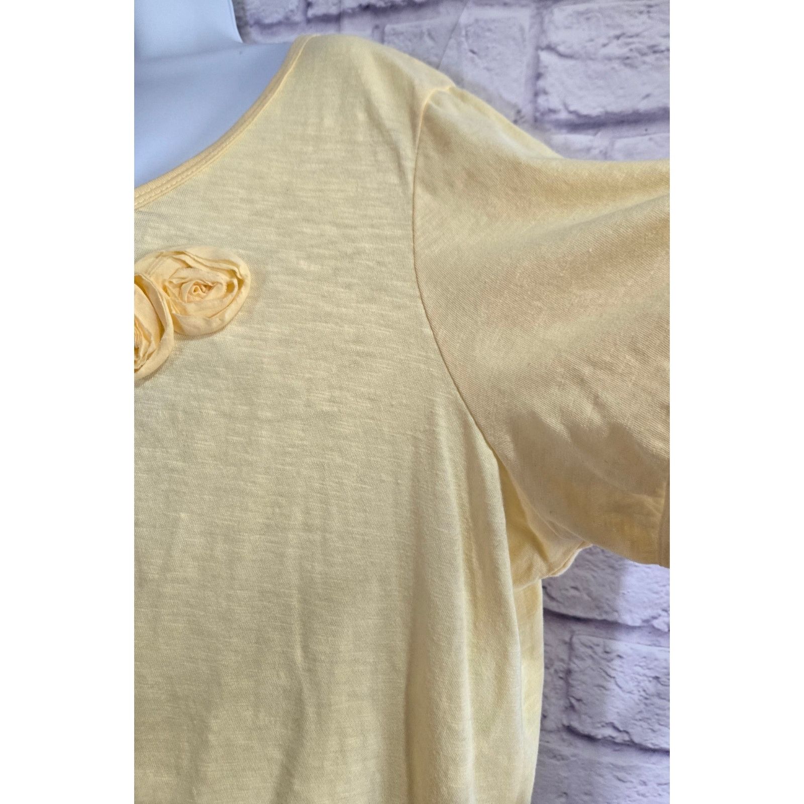 Other Roaman's Yellow Rosette Material Bodice 1X Plus NWOTS Size XXL / US 16-18 / IT 52-54 - 3 Thumbnail