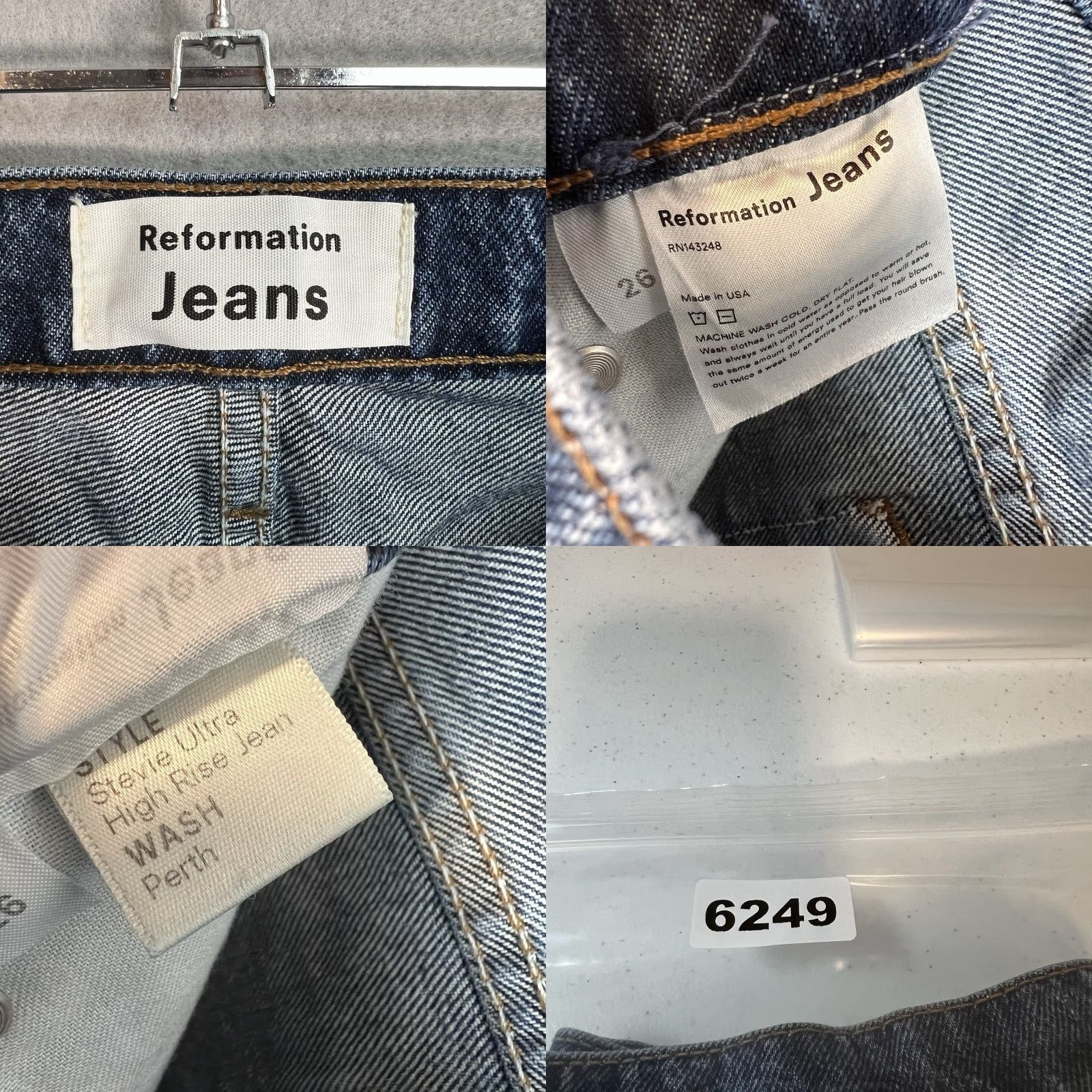 Reformation Reformation Jeans Women Adult 26 Blue Ultra High Rise Slim Straight Denim 5-Pocket 90s Bohemian Womens Size 26" / US 2 / IT 38 - 8 Thumbnail