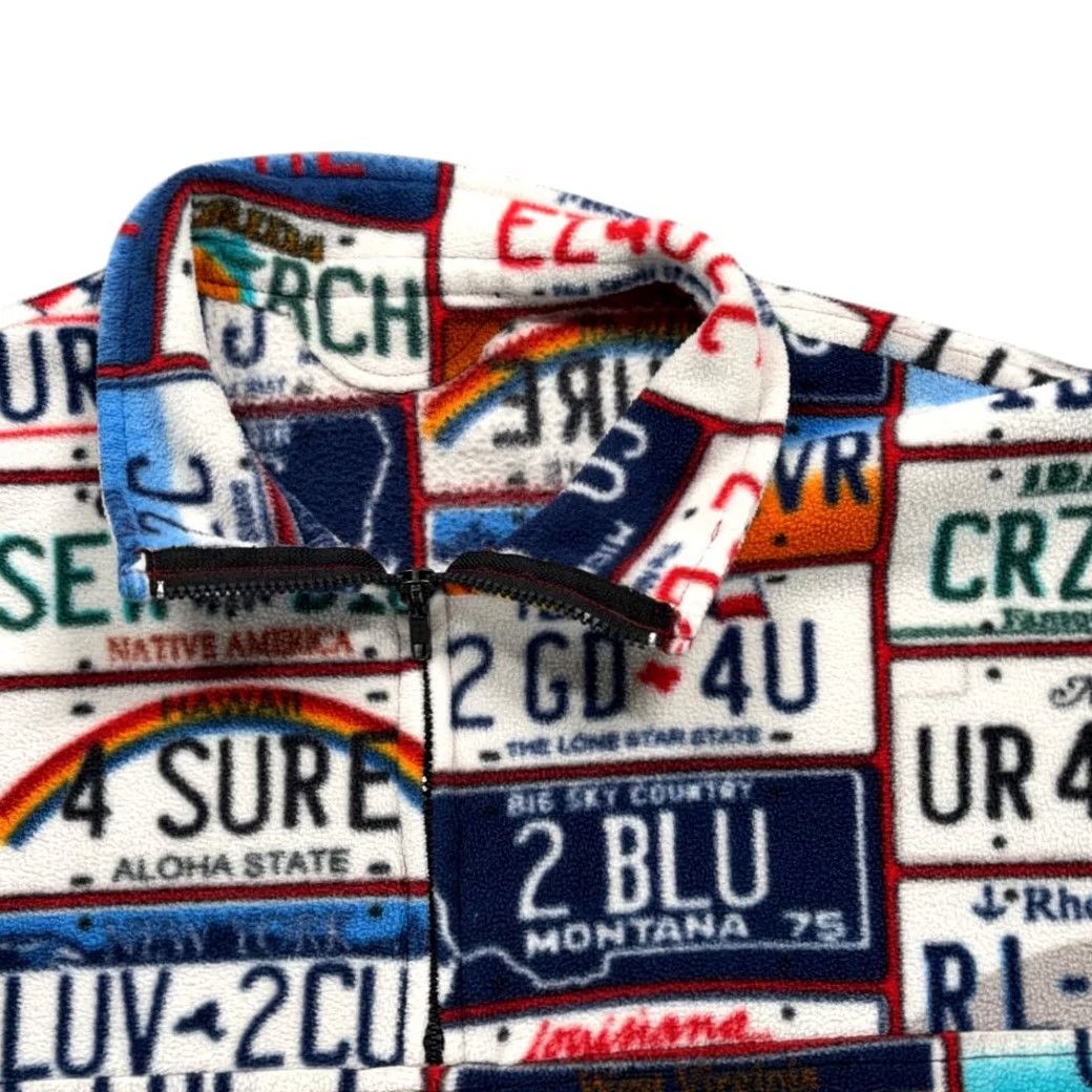Vintage Vintage Fleece USA License Plates Pullover Sweater Size US L / EU 52-54 / 3 - 2 Thumbnail